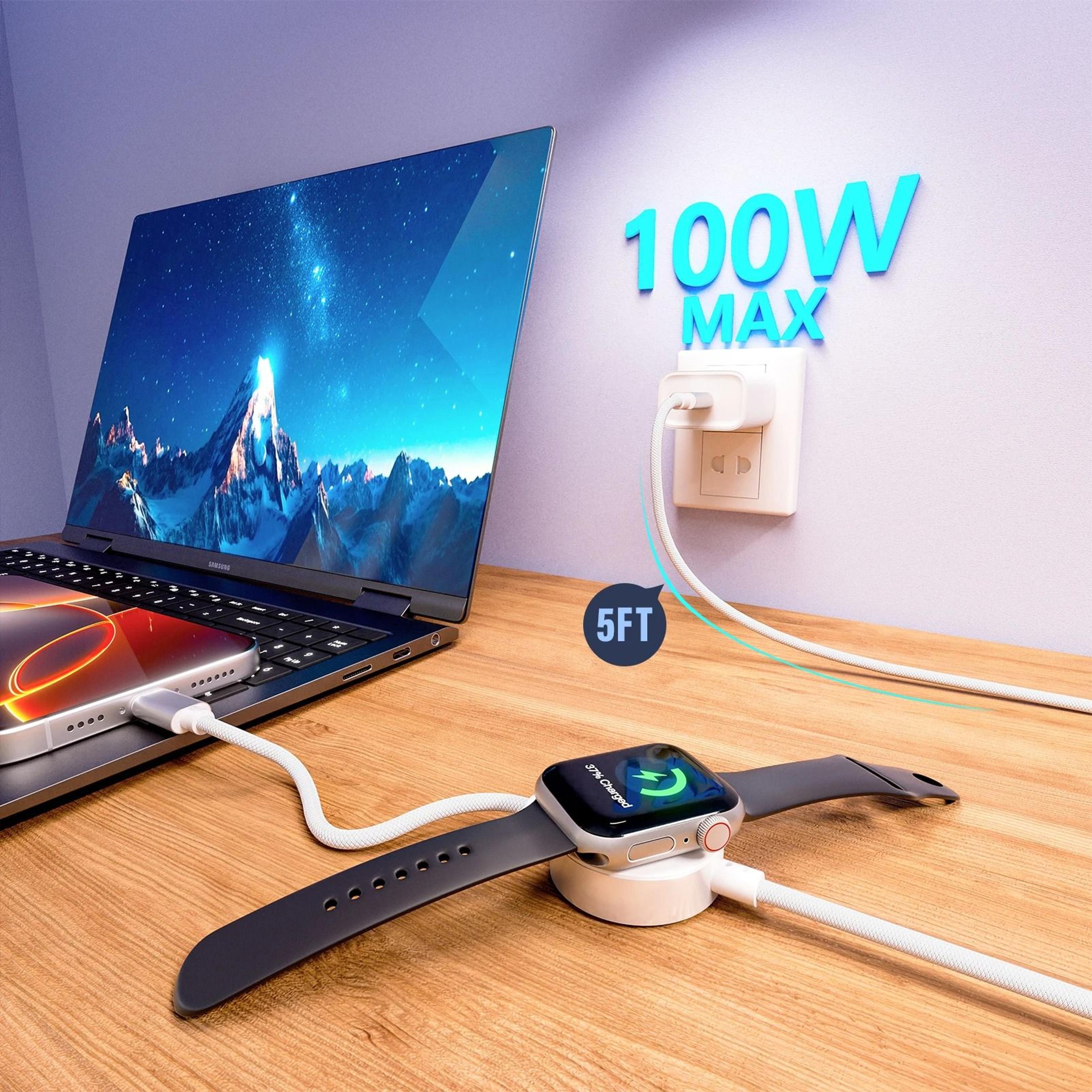 DualUse 2in1 Fast Charging Cable With Magnetic Smartwatch Charger Compatible With Apple Watch Serie 2