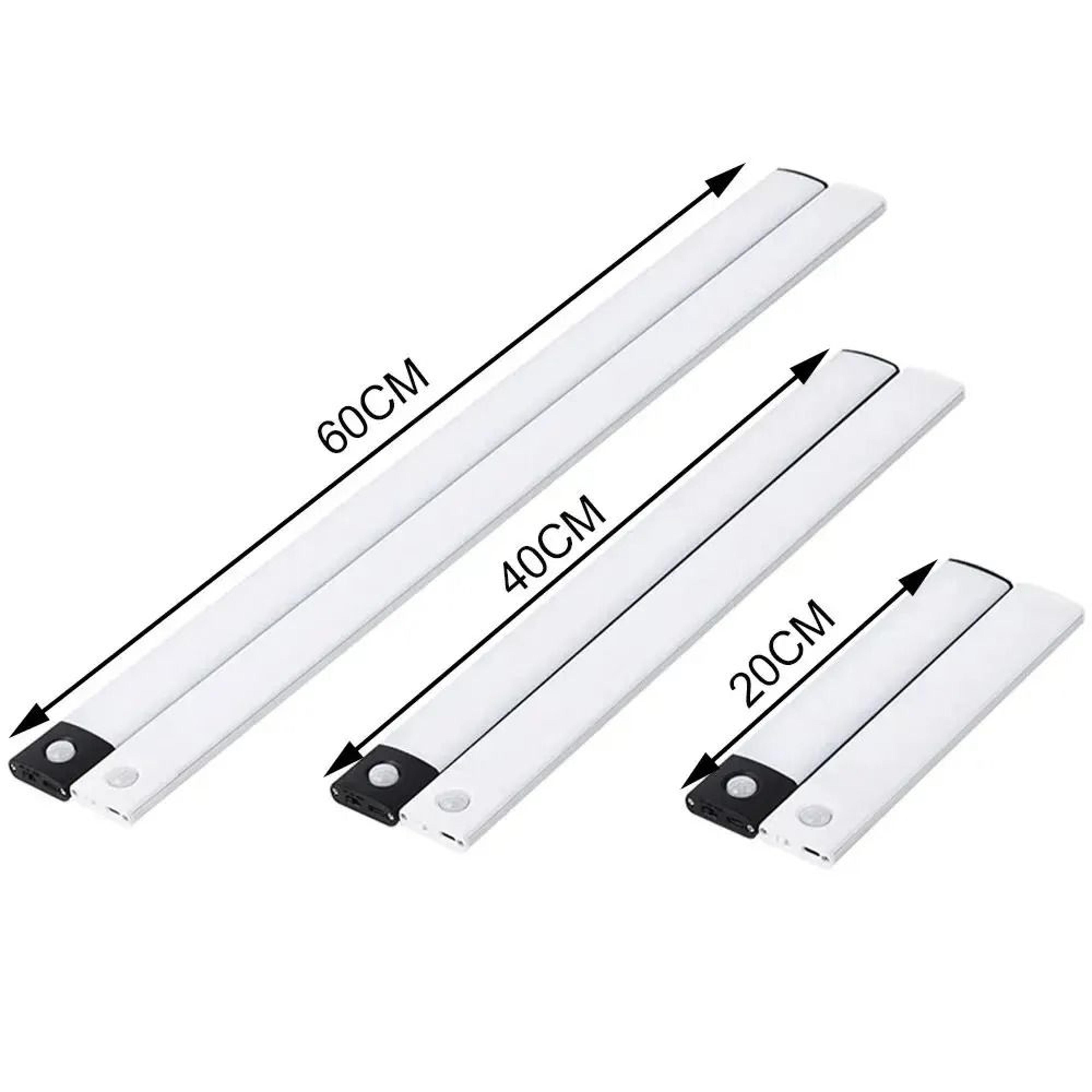 Wireless Magnetic Motion Sensor LED UnderCabinet Light USB Rechargeable 3Color Closet Night Lamp 5