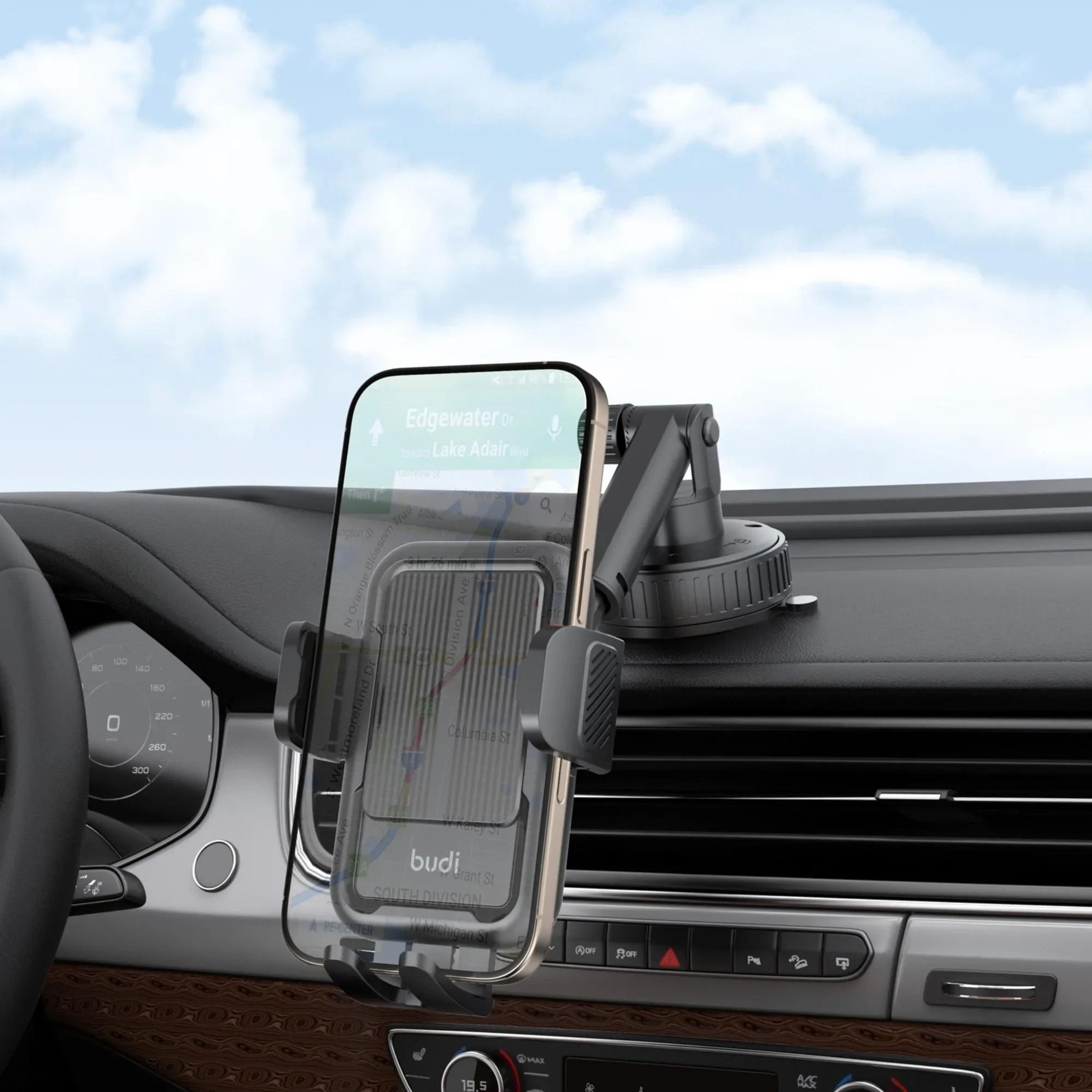 Mechanical Clamping Universal Car Phone Mount  Telescopic Long Arm Suction Cup Windshield  Dashboar 3