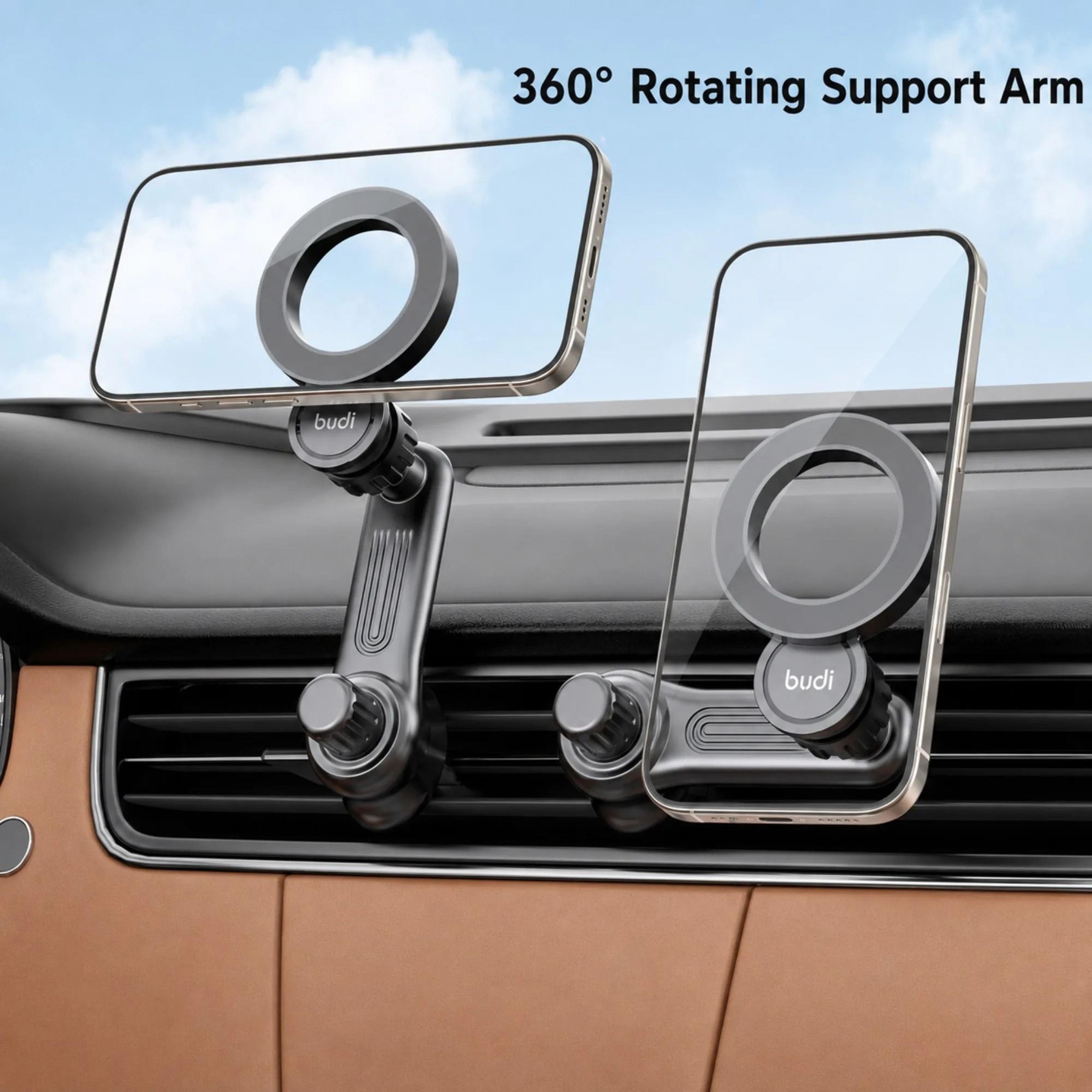 Magnetic Air Vent Car Phone Mount  360 Rotatable Hook Holder With 36 Magnets 1