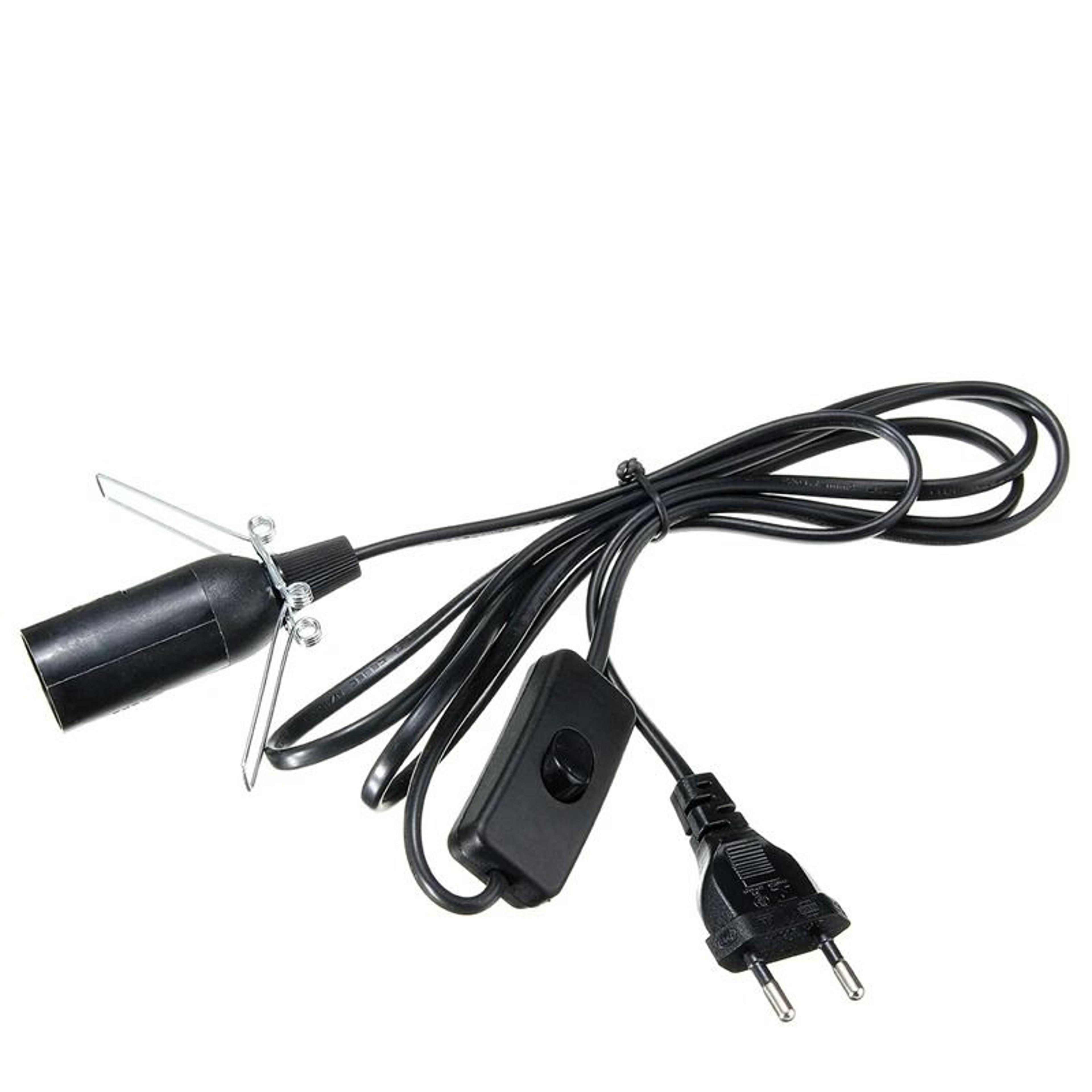 E14 Lamp Power Cord Cable With Rotary Dimmer Switch  EU Plug  18M Socket Assembly 5
