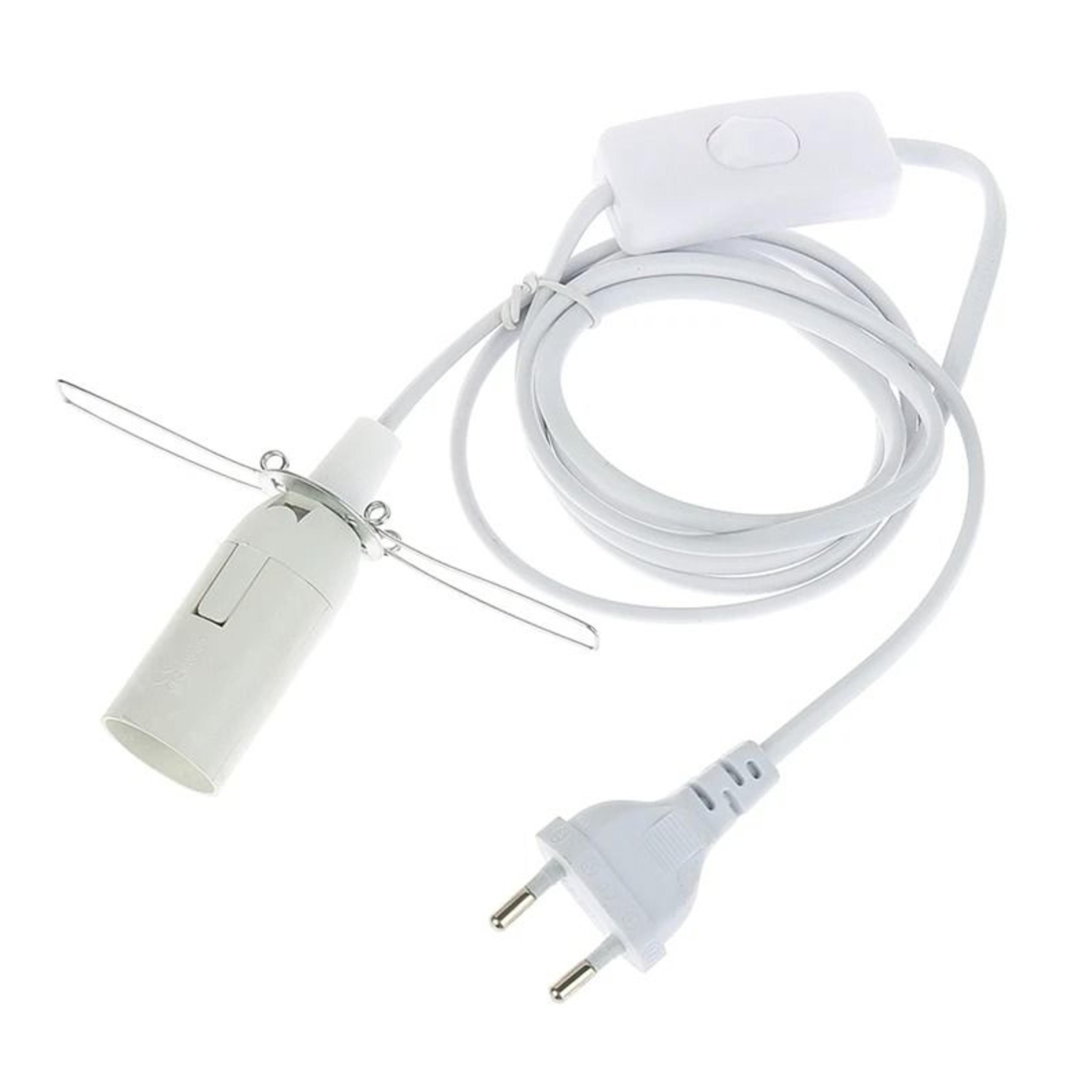 E14 Lamp Power Cord Cable With Rotary Dimmer Switch  EU Plug  18M Socket Assembly 6