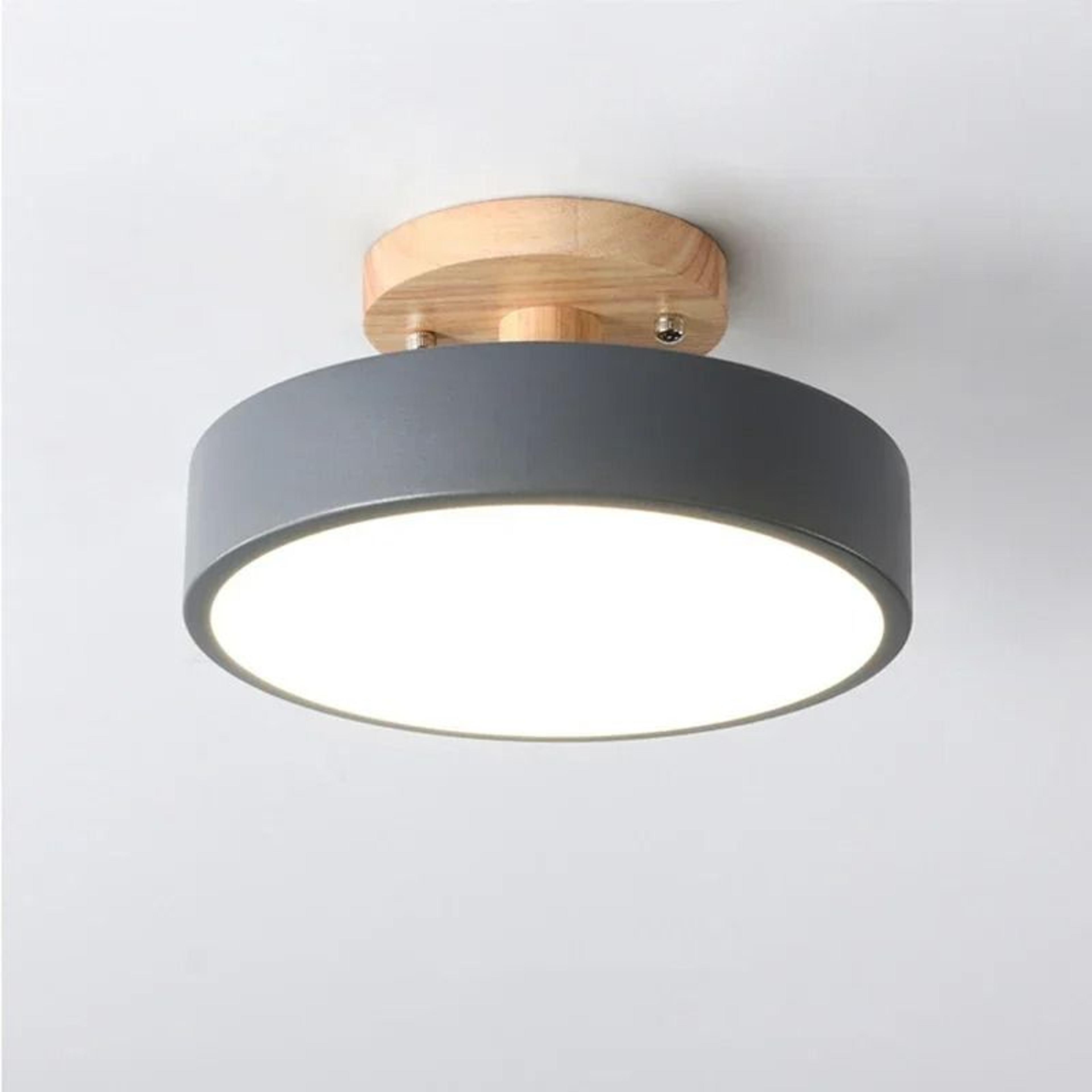 Nordic Wood FlushMount Ceiling Light  Modern Round Fixture For Hallway  Bedroom 8