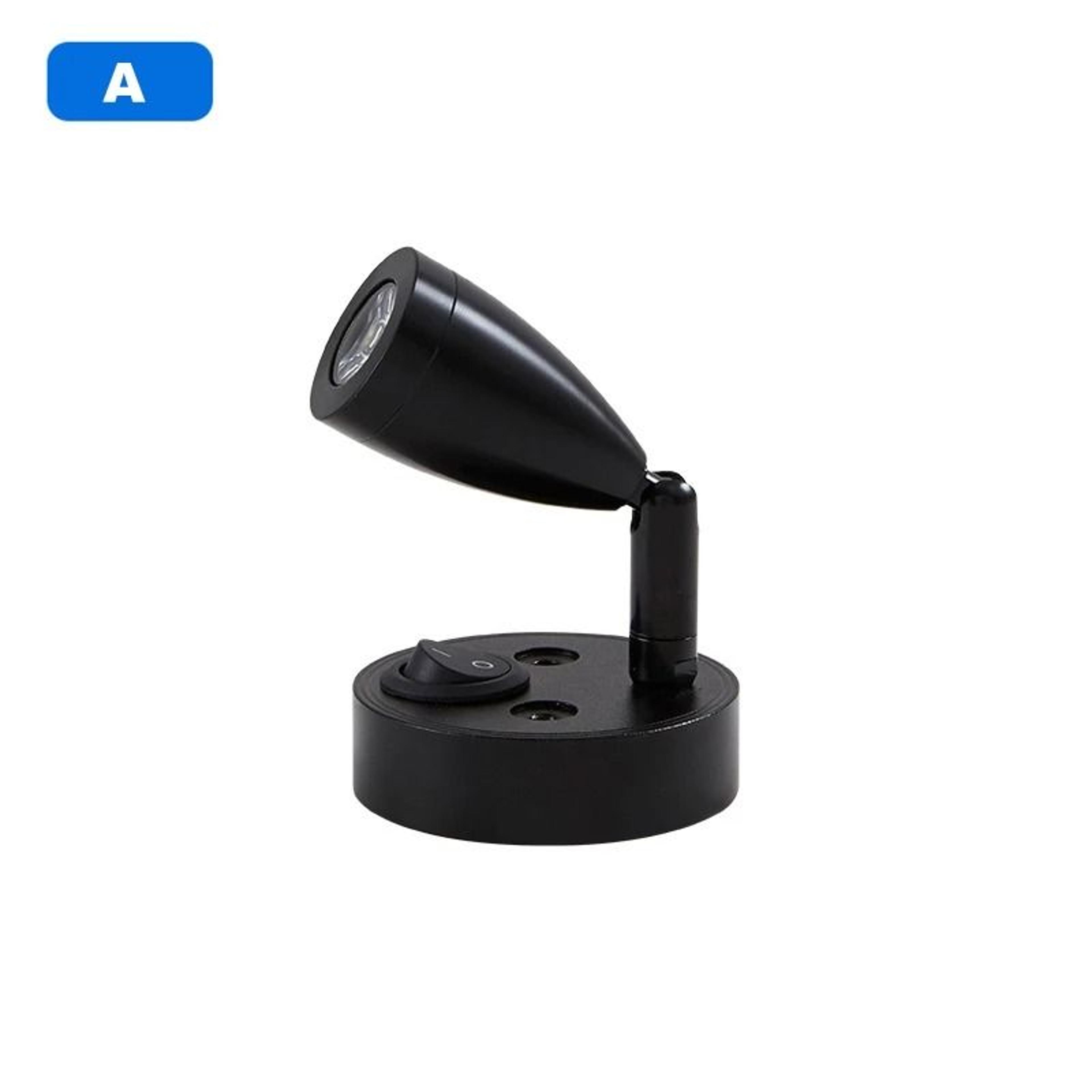 DC 12V LED RV Reading Spotlight  3W Aluminum Adjustable Wall Lamp With Switch 8