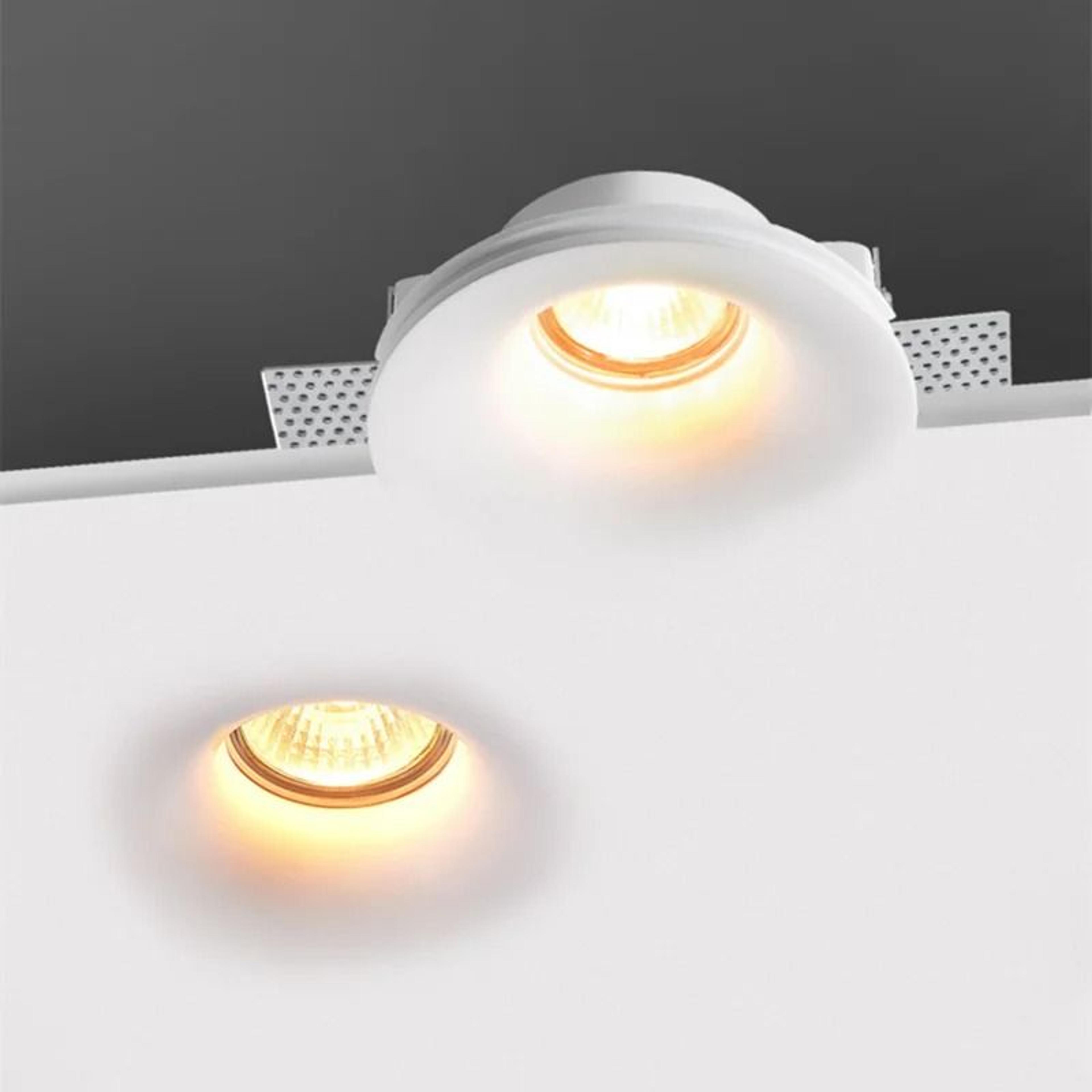 Trimless Recessed Gypsum Downlight  Borderless AntiGlare GU10 Plaster Ceiling Spotlight 1