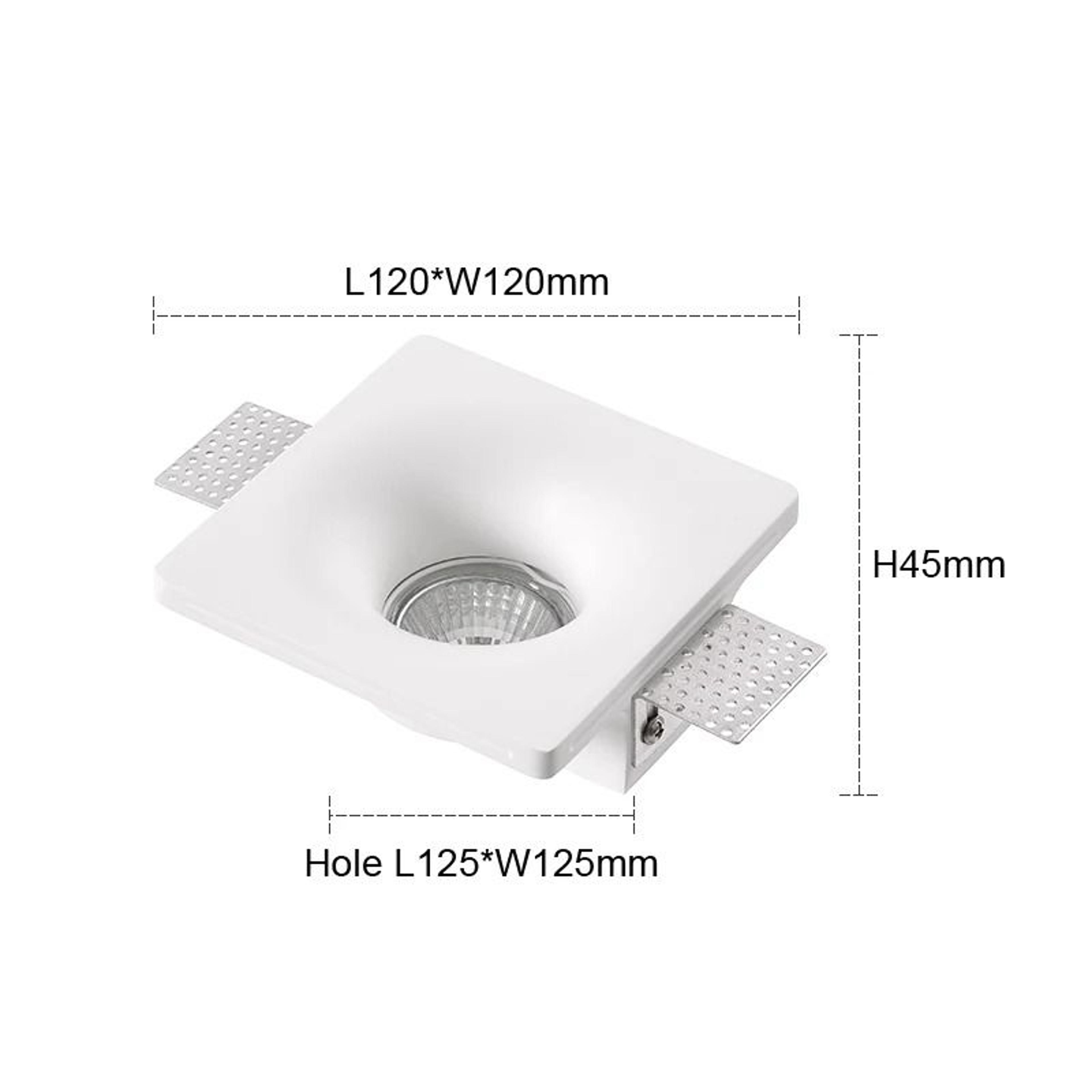 Trimless Recessed Gypsum Downlight  Borderless AntiGlare GU10 Plaster Ceiling Spotlight 7