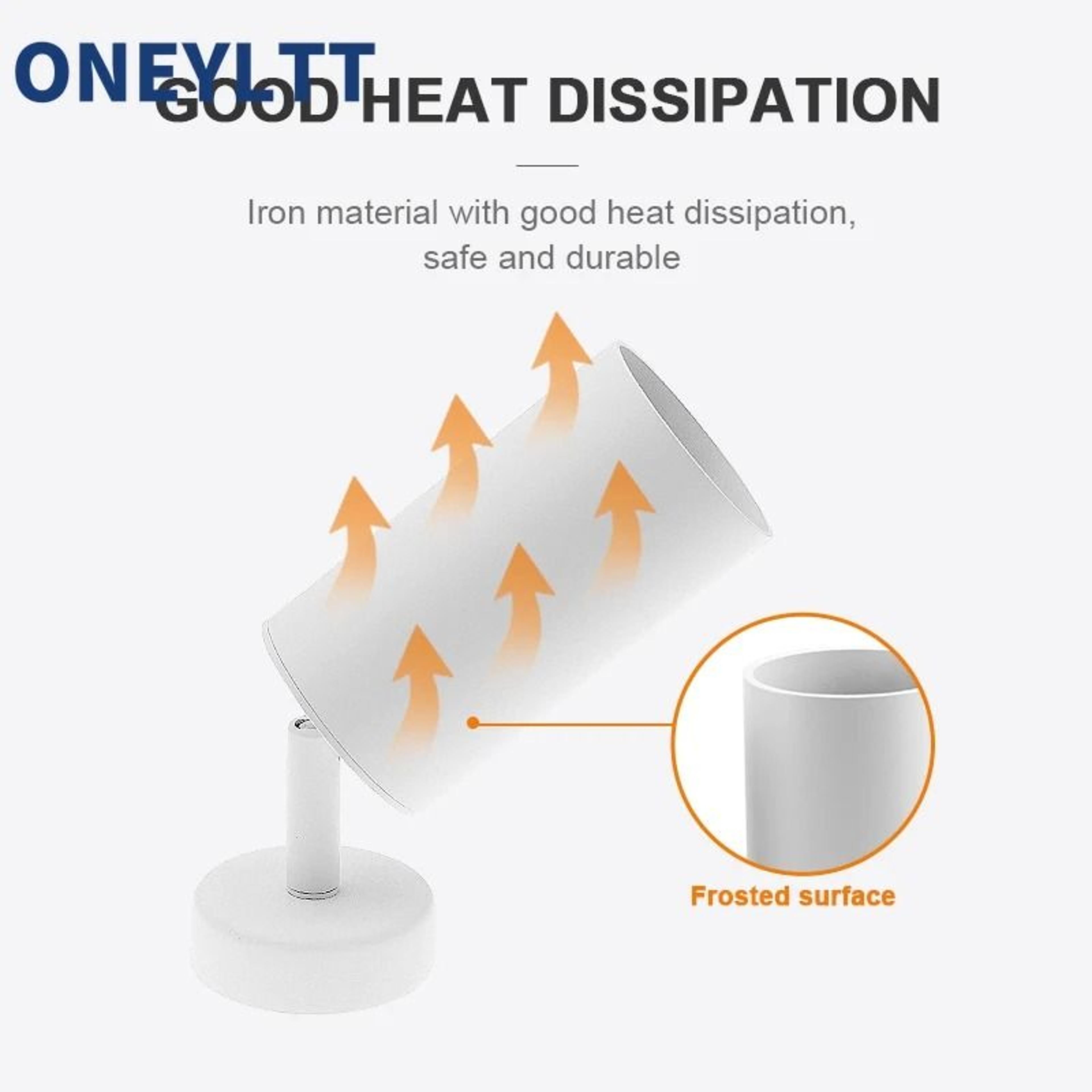 360 Rotatable SurfaceMounted GU10 Spotlight  Modern Ceiling  Wall Track Downlight 2