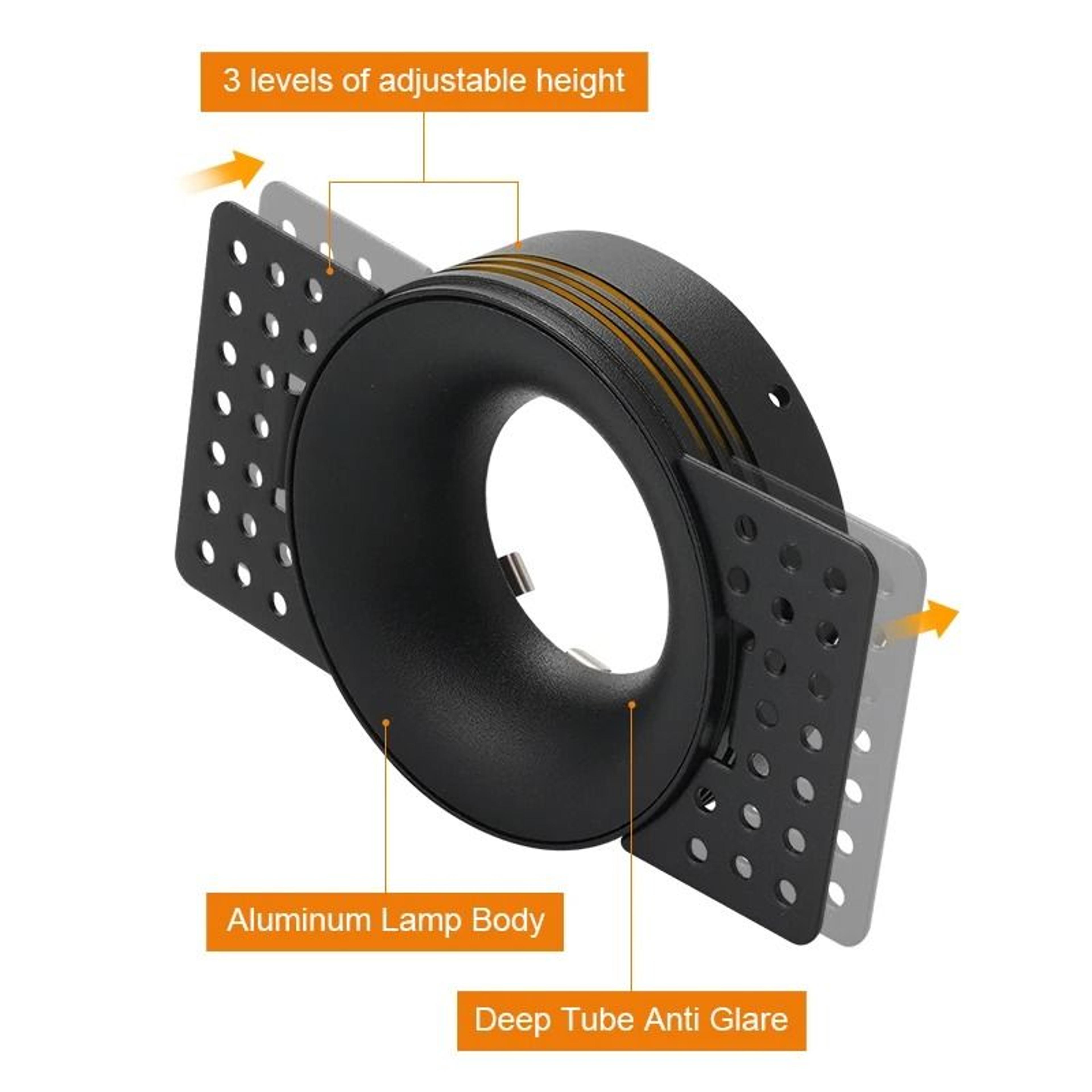 Frameless Recessed GU10 MR16 Downlight Fitting  Adjustable Borderless Round Ceiling Spotlight Frame 3