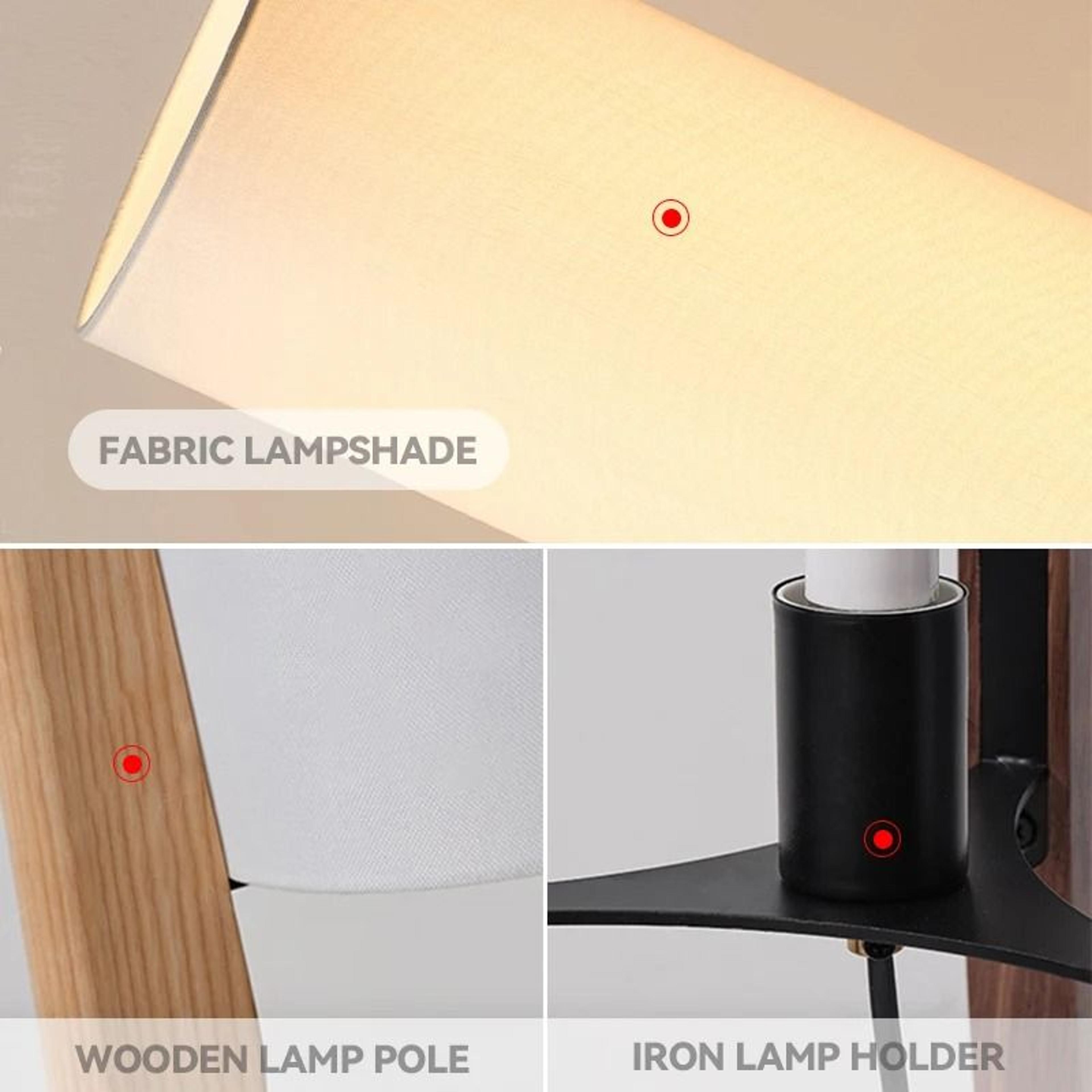 Nordic WabiSabi Solid Wood Floor Lamp  Japanese Retro Art Standing Corner Lamp For Living Room  Bed 2