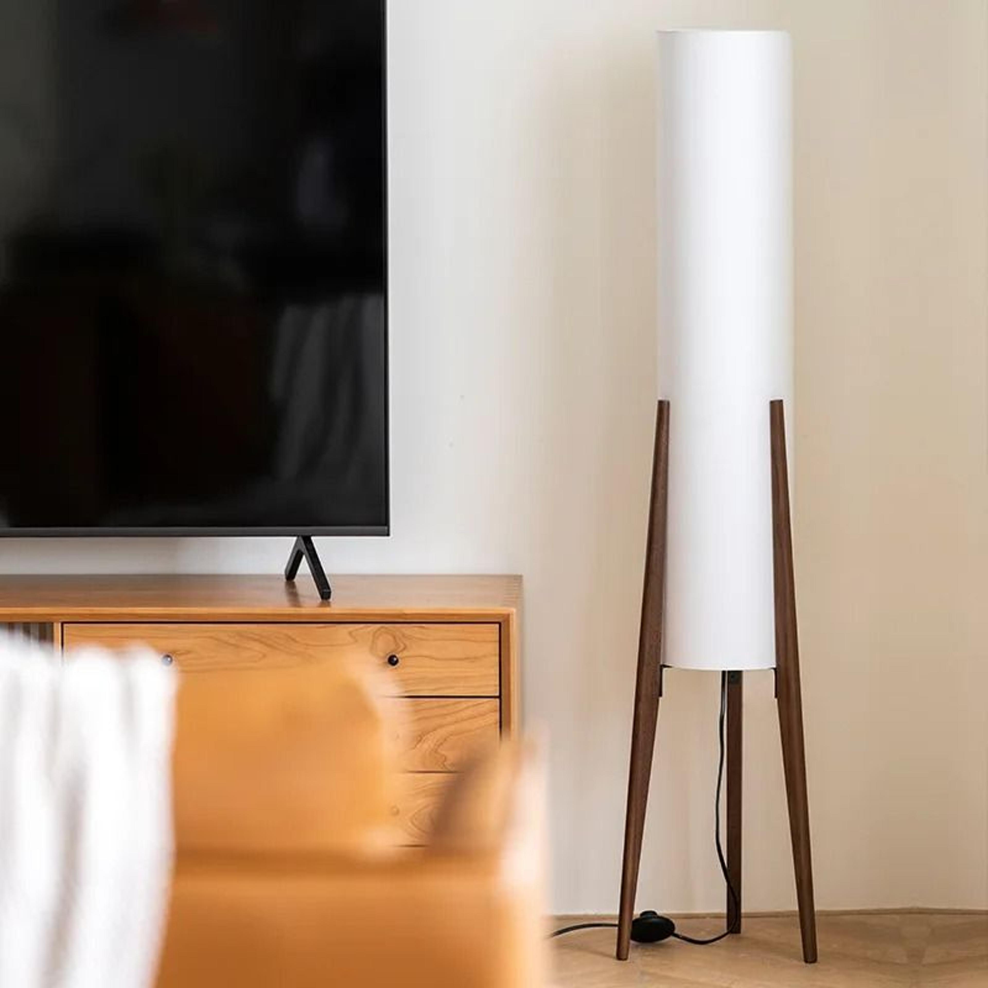 Nordic WabiSabi Solid Wood Floor Lamp  Japanese Retro Art Standing Corner Lamp For Living Room  Bed 1