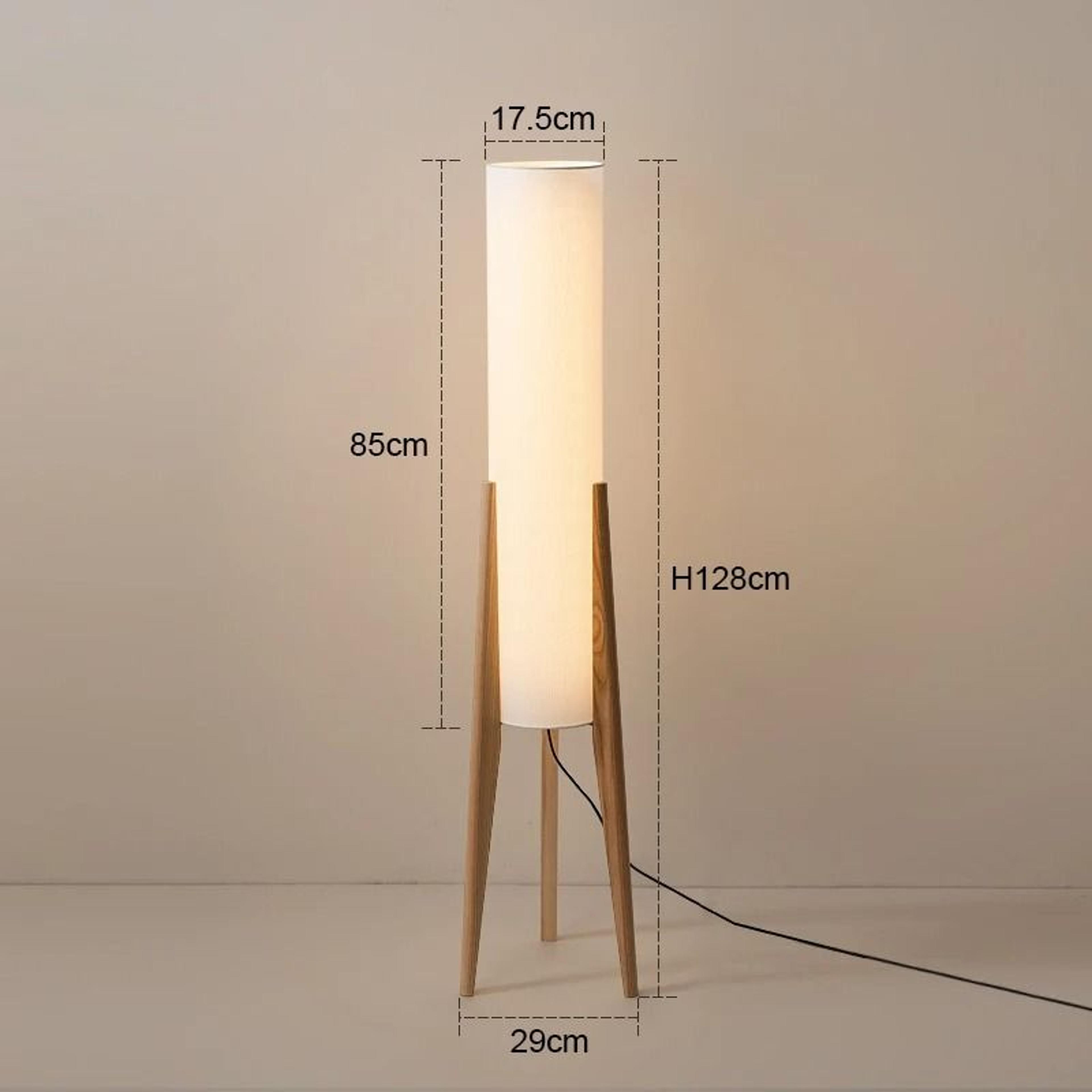 Nordic WabiSabi Solid Wood Floor Lamp  Japanese Retro Art Standing Corner Lamp For Living Room  Bed 6