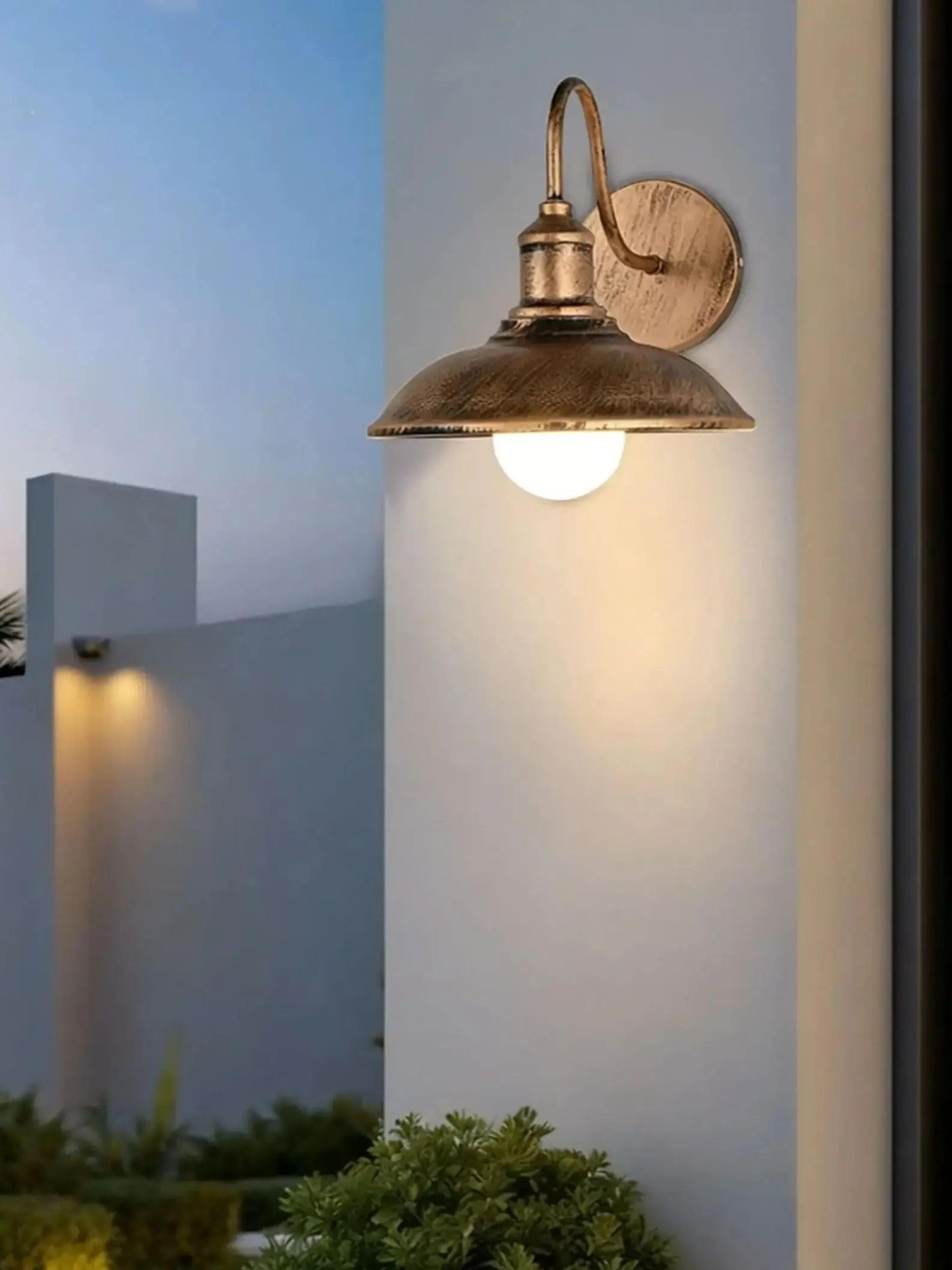 Retro Industrial Black Outdoor Wall Sconce  Waterproof Gooseneck Barn Light For Porch Garage  Patio 5