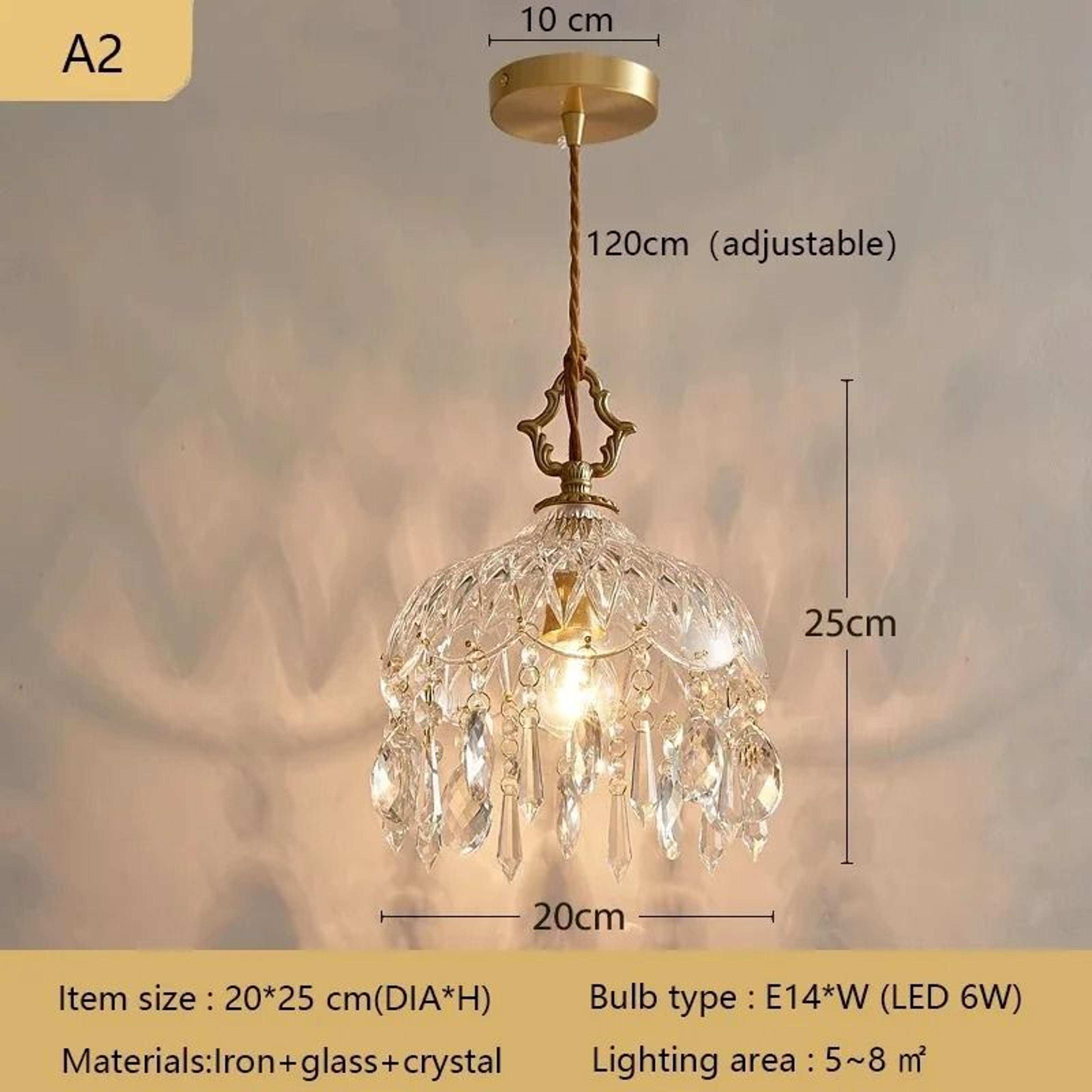 Modern Medieval Crystal Wall Sconce  Pendant Light  Luxury French Glass Ambient Fixture For Bedroom 3