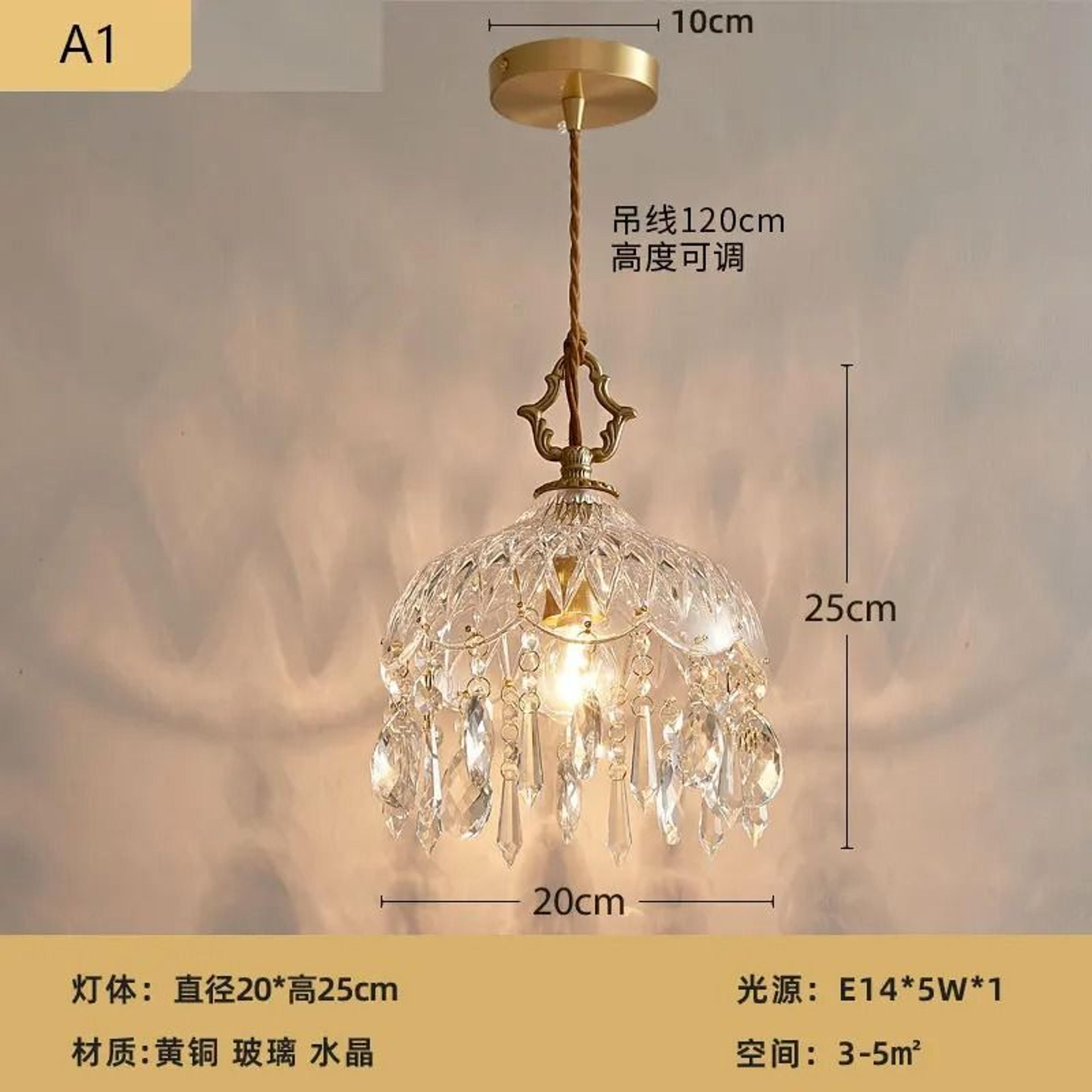 Modern Medieval Crystal Wall Sconce  Pendant Light  Luxury French Glass Ambient Fixture For Bedroom 7