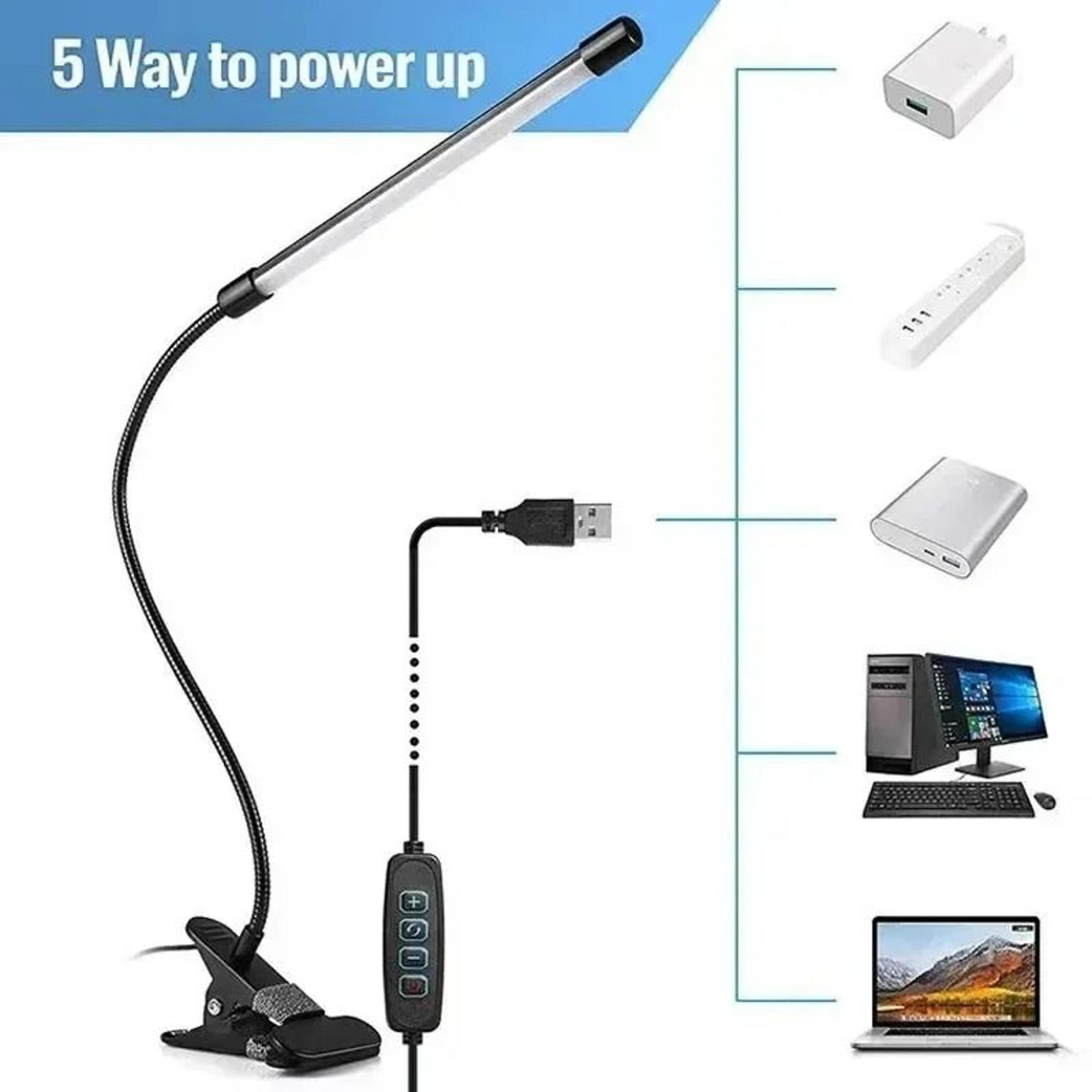 Adjustable Buckle Clamp LED Desk Lamp  Compact Task Light For Student Dorms Desks  Bedside 3