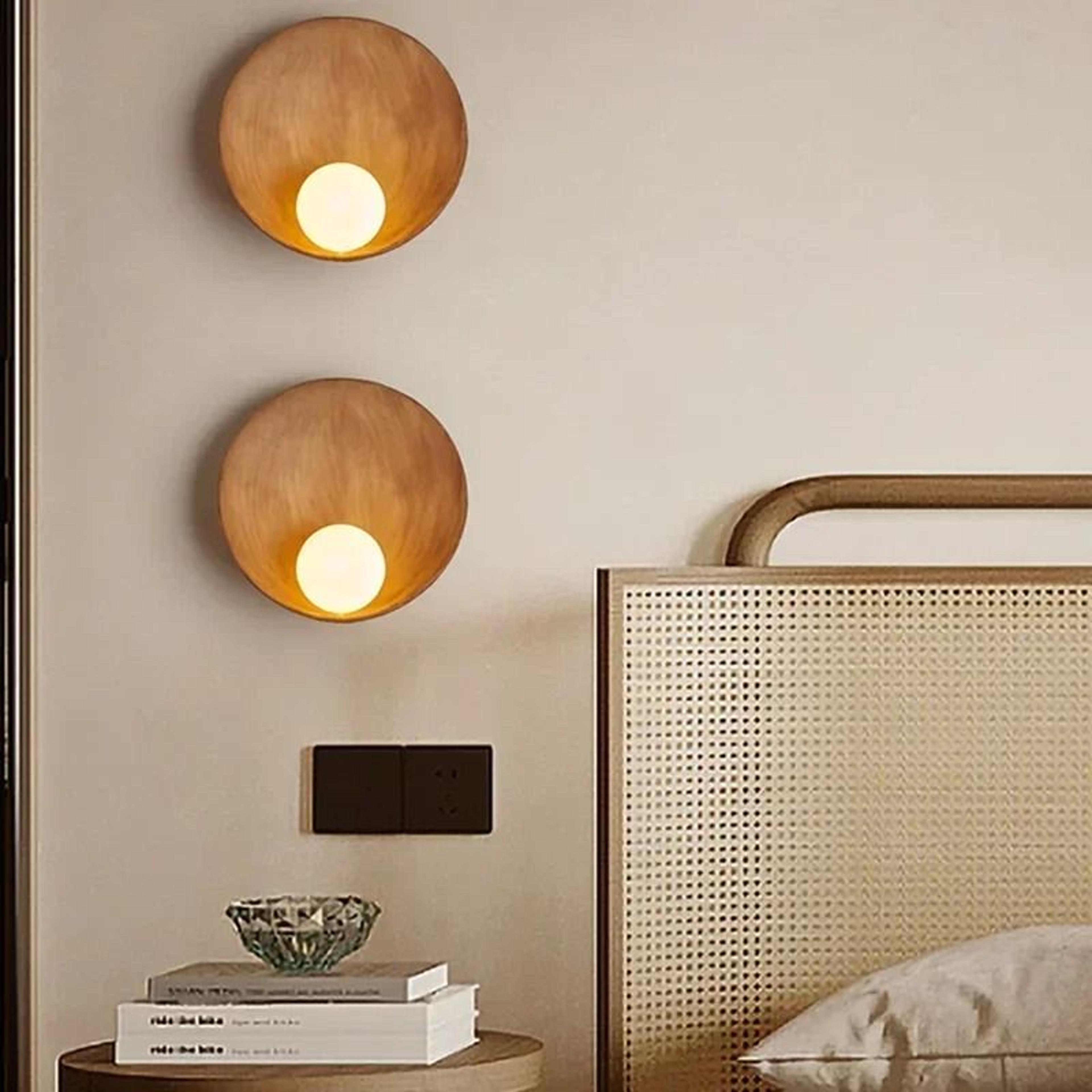Chinese Style Organic Shell Wall Sconce  Japanese WabiSabi Creative Resin Wall Lamp For Bedroom  Co 3