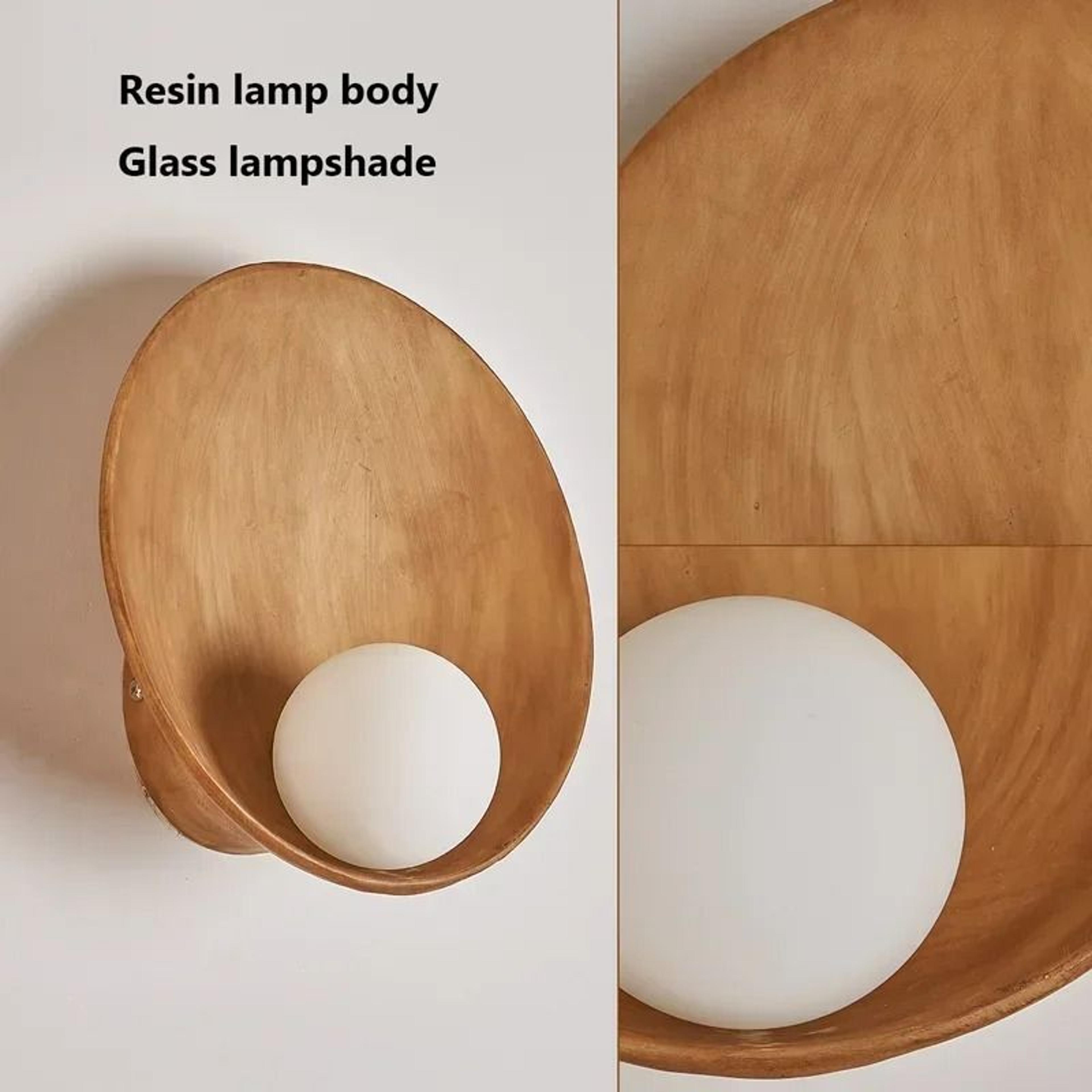 Chinese Style Organic Shell Wall Sconce  Japanese WabiSabi Creative Resin Wall Lamp For Bedroom  Co 4