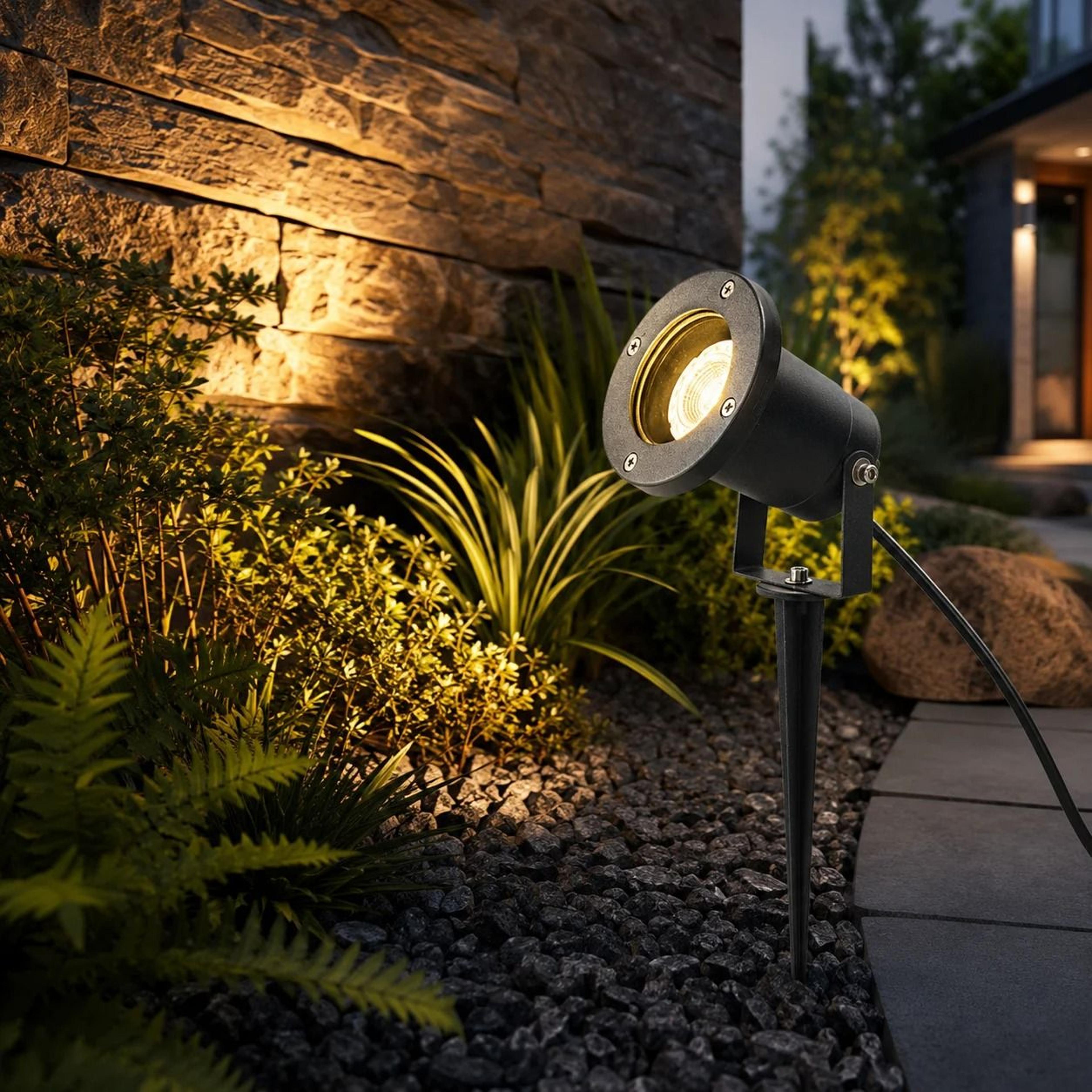 Outdoor Waterproof Garden Lawn Spike Light  GU10 MR16 Landscape Spotlight For Path Tree  Yard Uplig 3