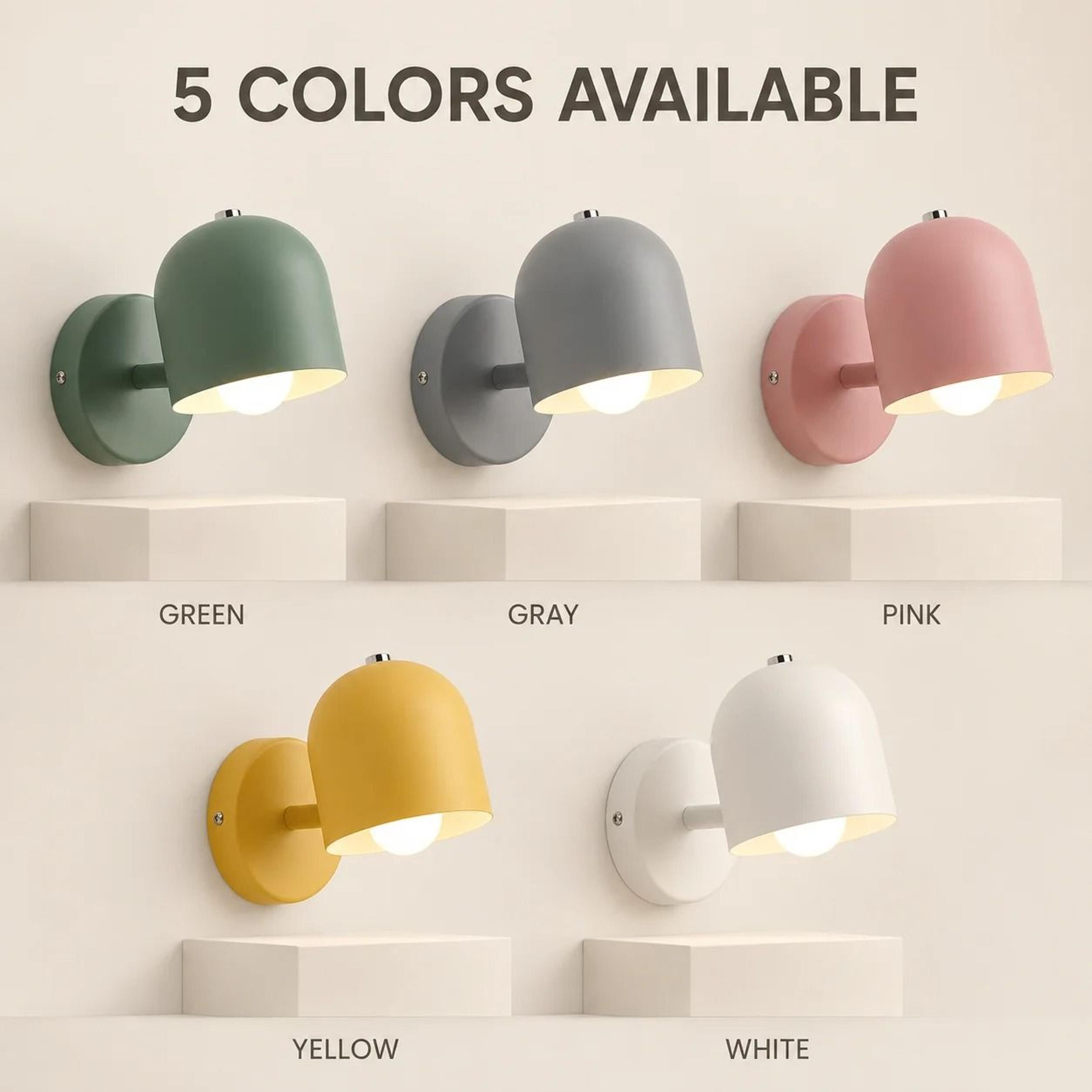 Nordic Macaron SteeringHead Wall Sconce  Adjustable Directional Wood Wall Lamp For Bedroom Living R 4
