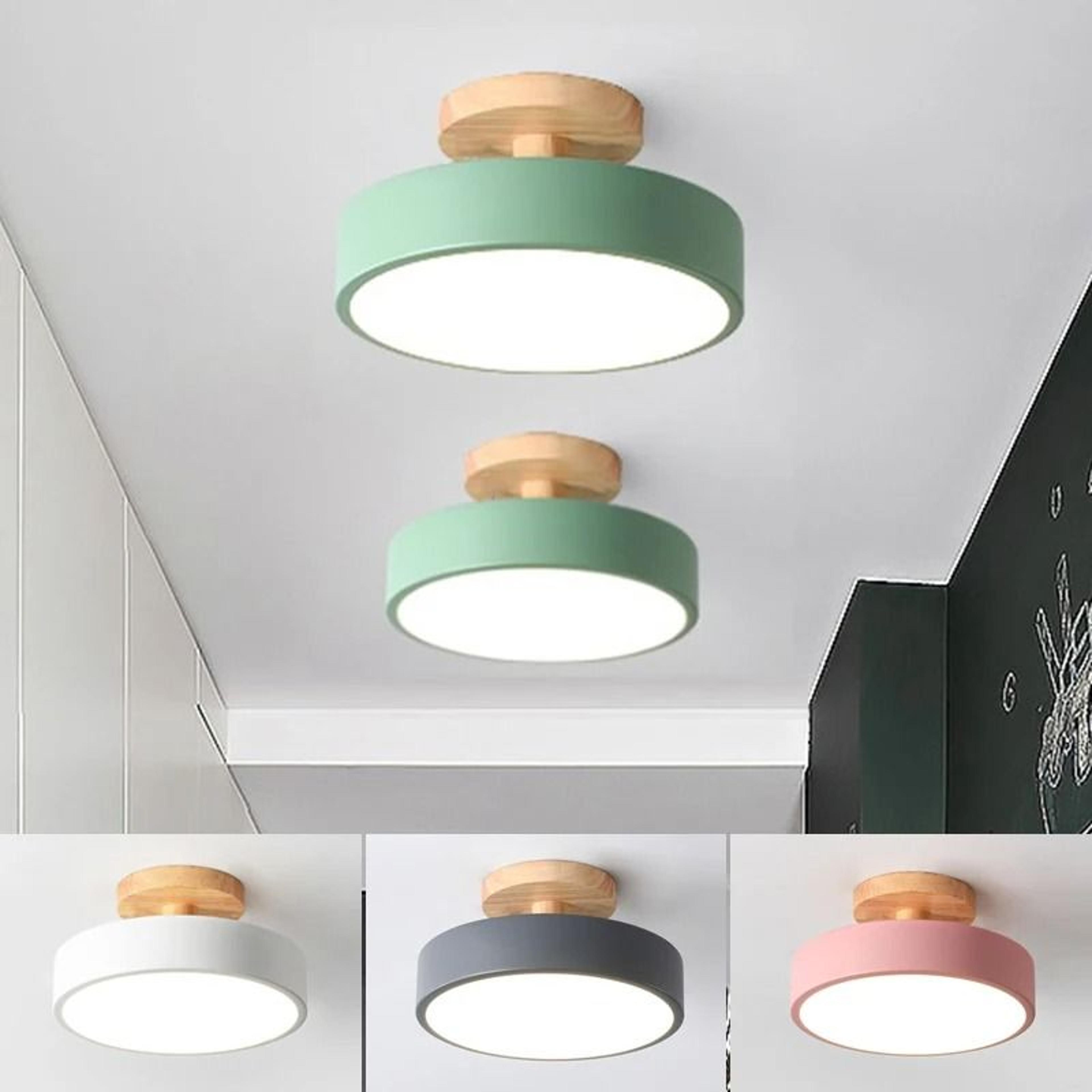 Modern Macaron LED Ceiling Light  Minimalist Flush Mount Chandelier For Aisle Corridor Foyer  Balco 1