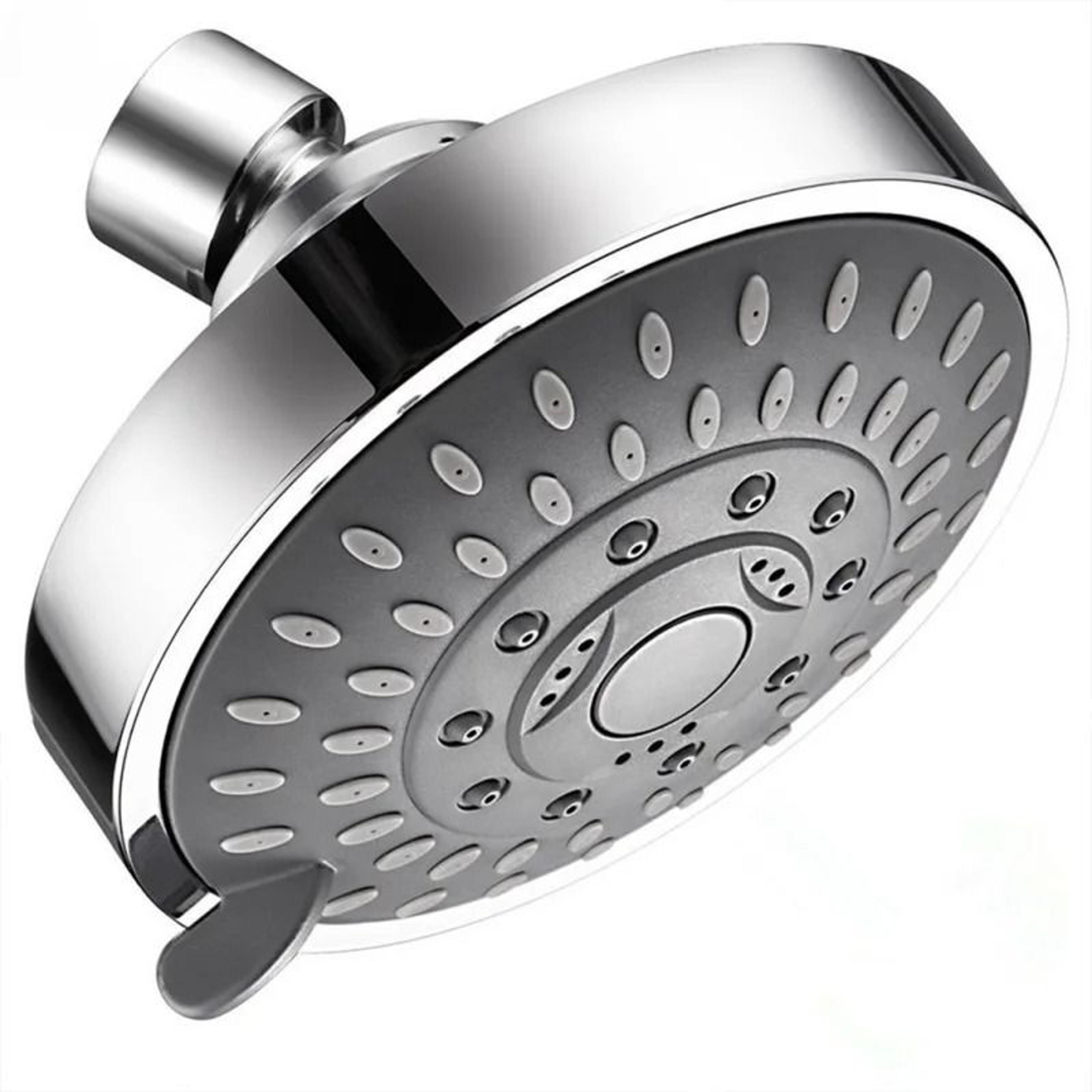 5Mode High Pressure Fixed Showerhead  4Inch High Flow Bathroom Rain Sprayer Replacement 4