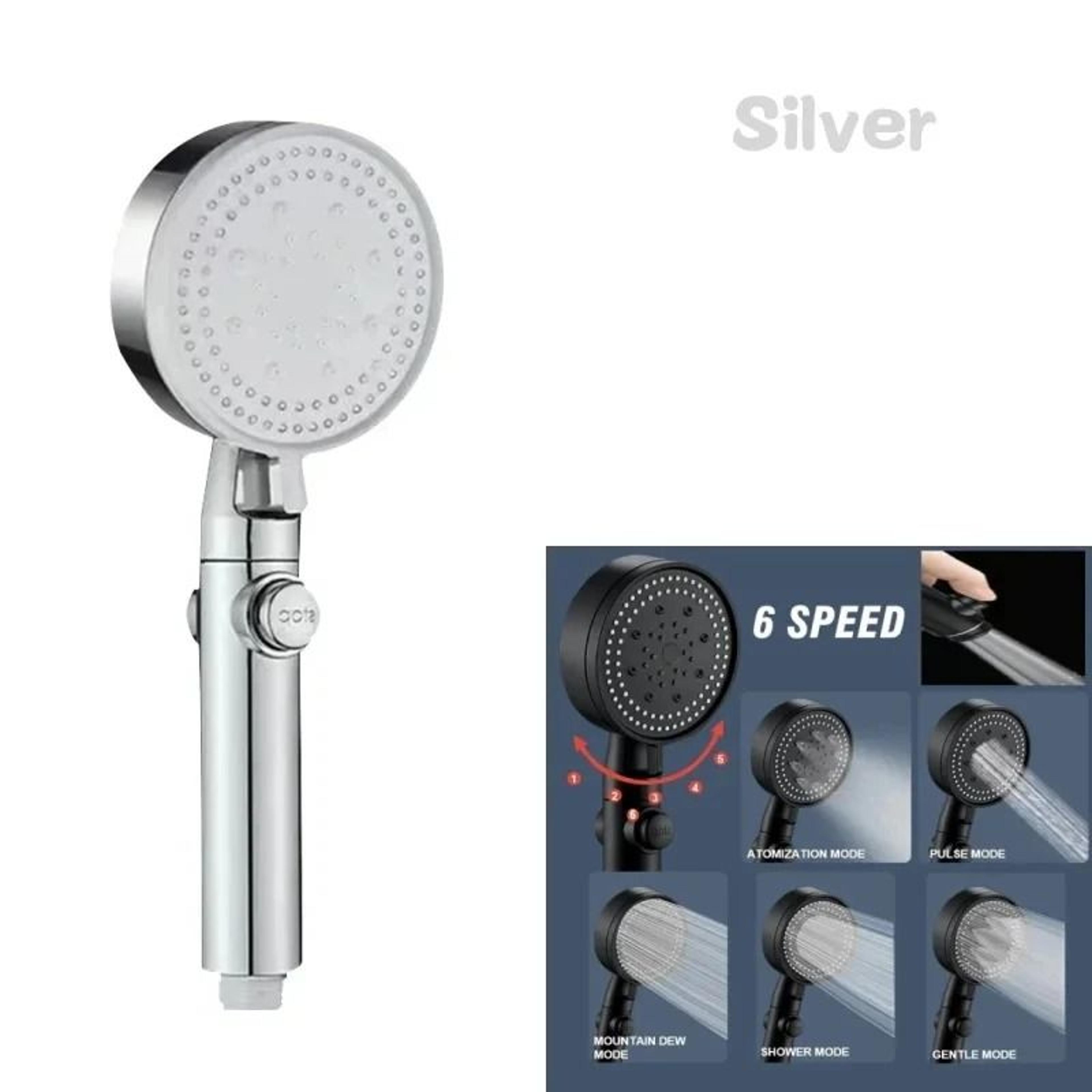 230mm Large Panel Rainfall Showerhead  6Mode High Pressure Supercharged Bathroom Top Rain Shower 6