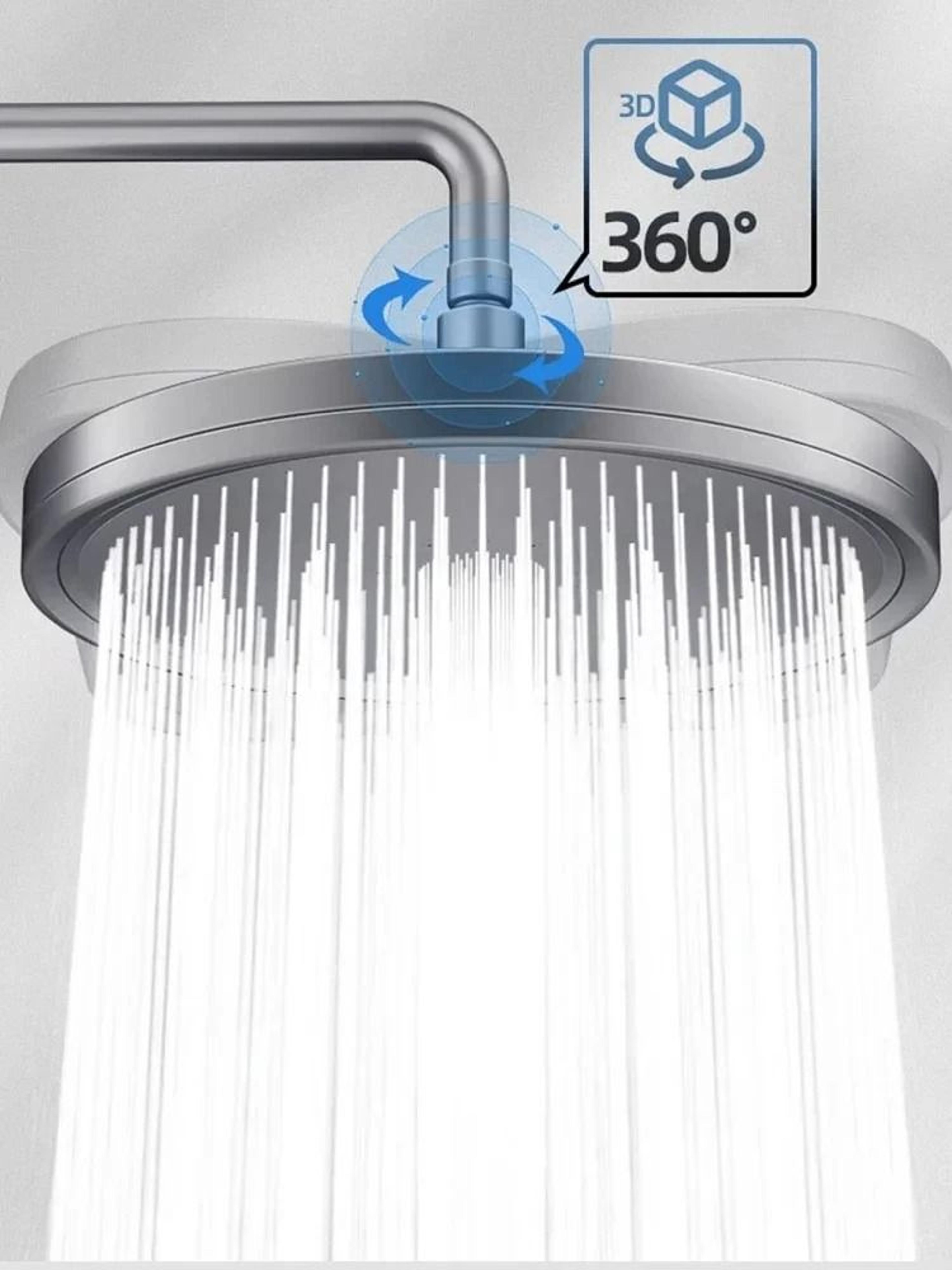 230mm Large Panel Rainfall Showerhead  6Mode High Pressure Supercharged Bathroom Top Rain Shower 5