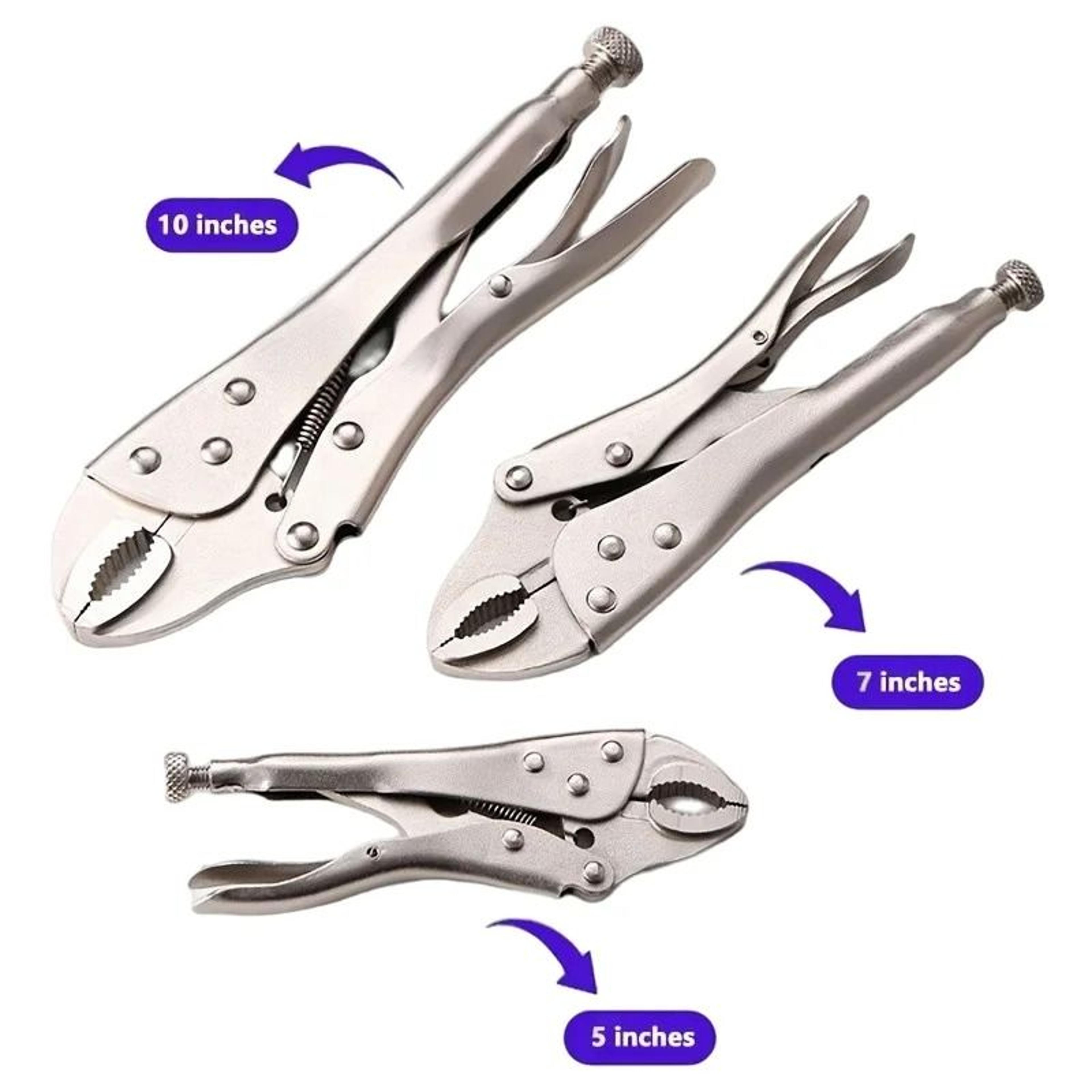 Curved Jaw HeavyDuty Locking Pliers  Industrial CType Pressure Clamp  Circular Mouth Force Wrench 2