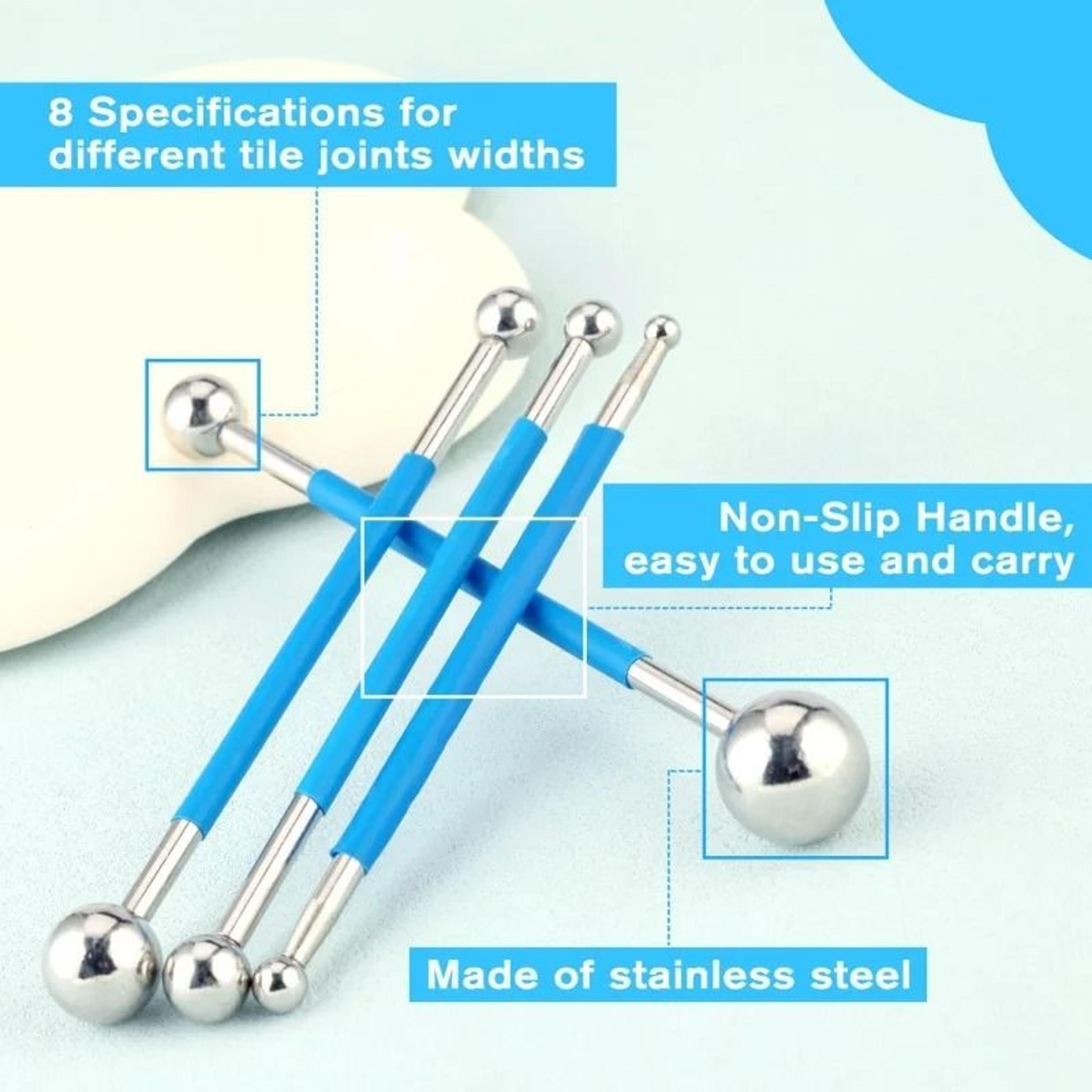 4Piece DoubleEnded Ball Stylus Dotting Tool Set  Stainless Steel Clay Sculpting  Tile Grout Pressur 3
