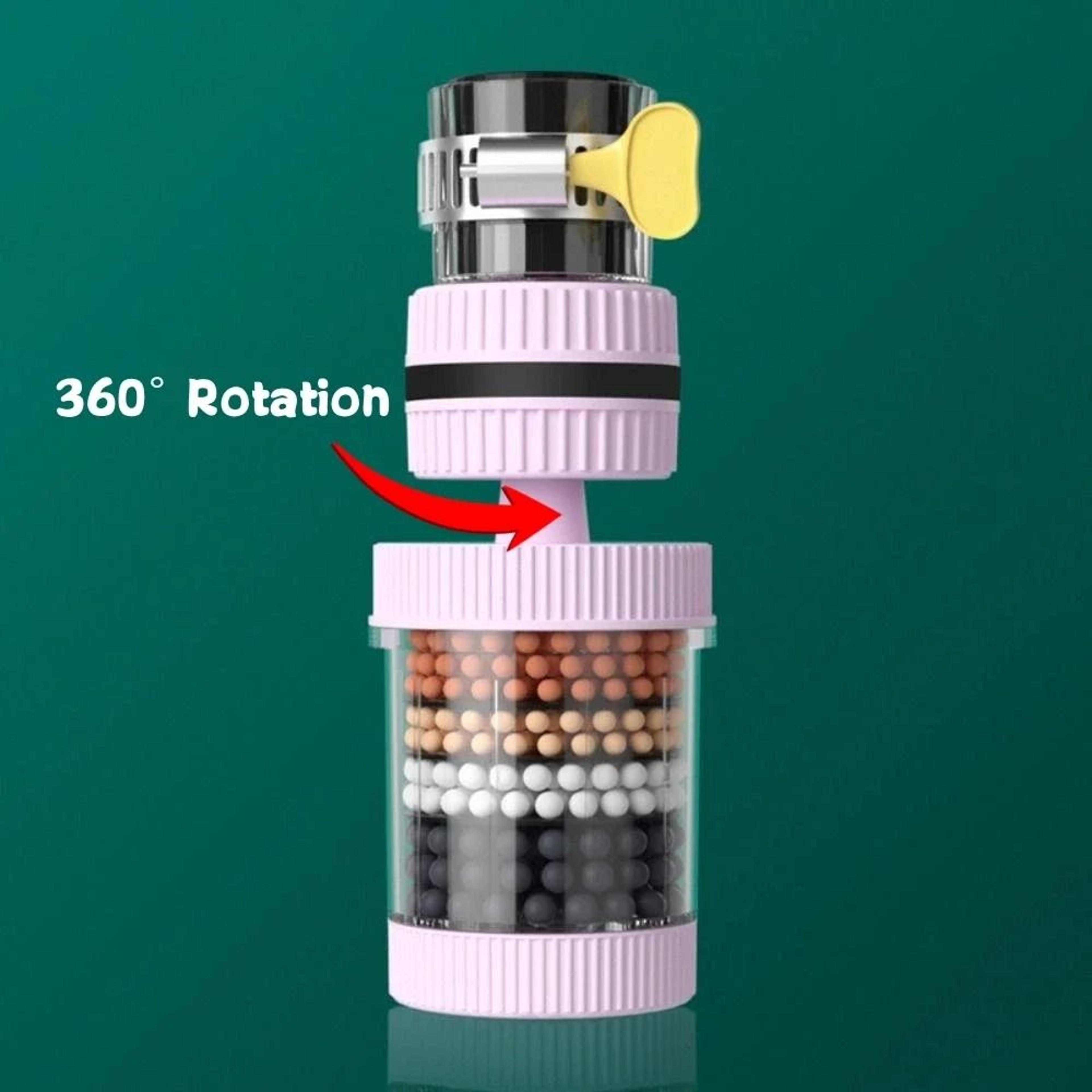 360 Rotating Faucet Water Filter  Mini Kitchen Tap Purifier With Activated Carbon Filtration 8