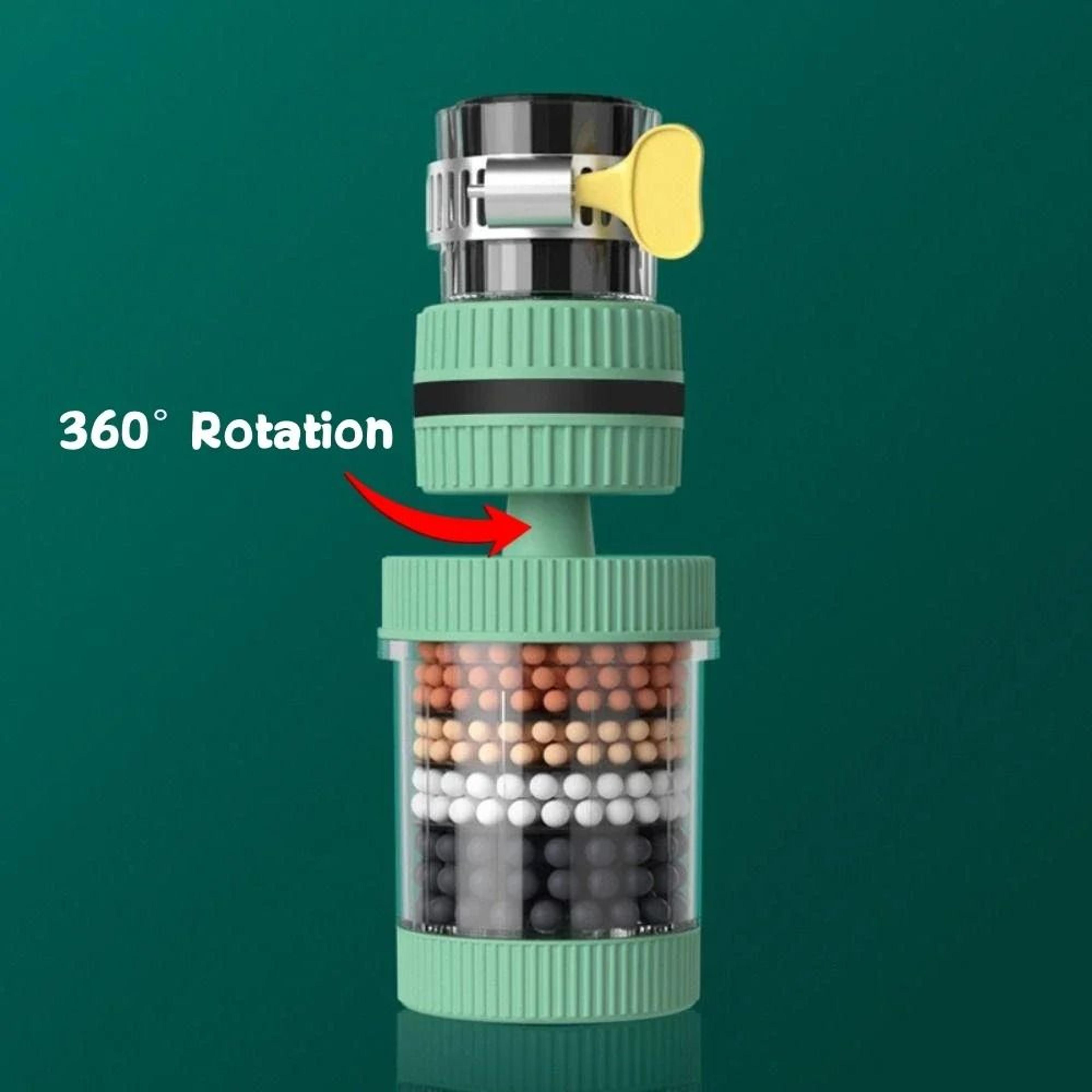 360 Rotating Faucet Water Filter  Mini Kitchen Tap Purifier With Activated Carbon Filtration 9