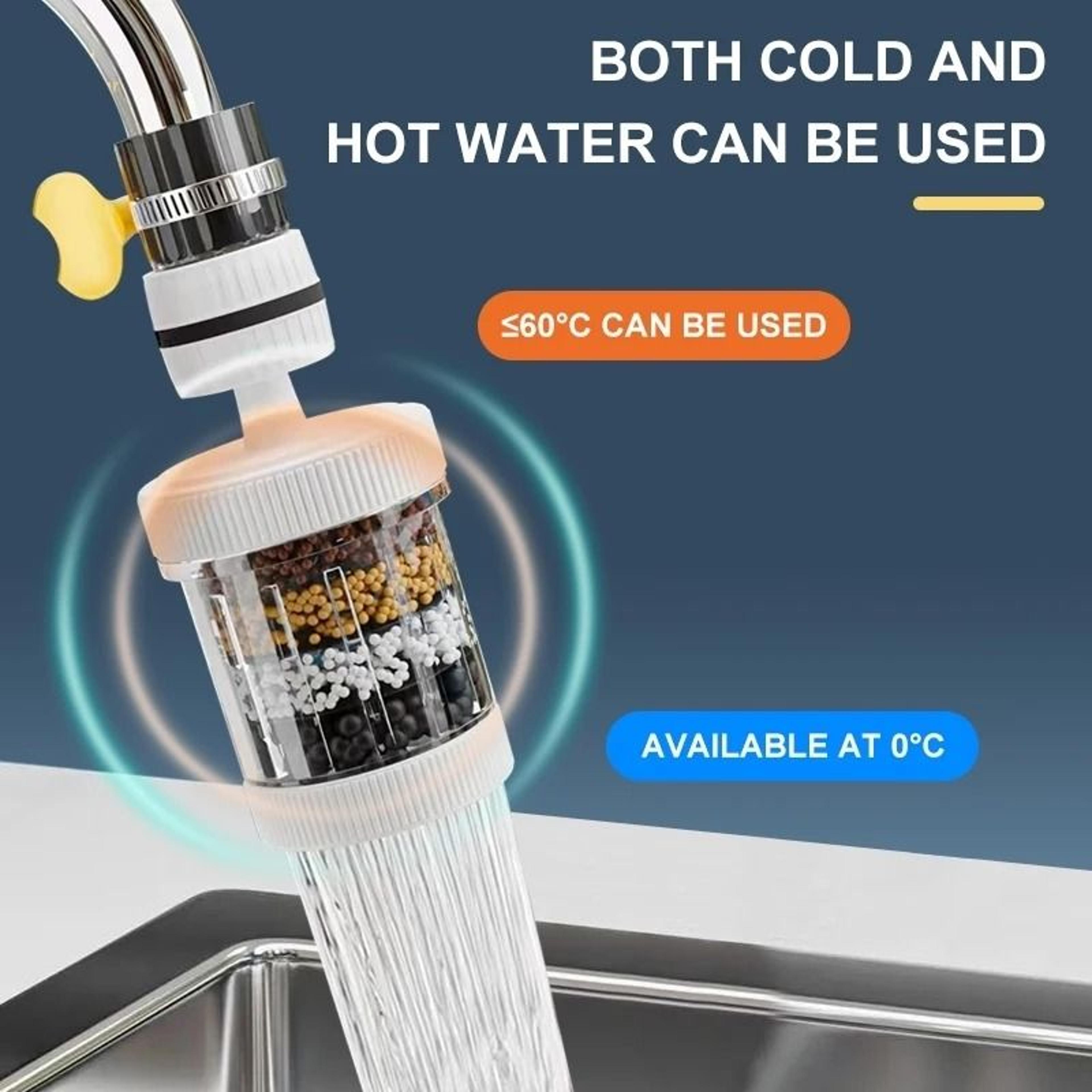 360 Rotating Faucet Water Filter  Mini Kitchen Tap Purifier With Activated Carbon Filtration 3