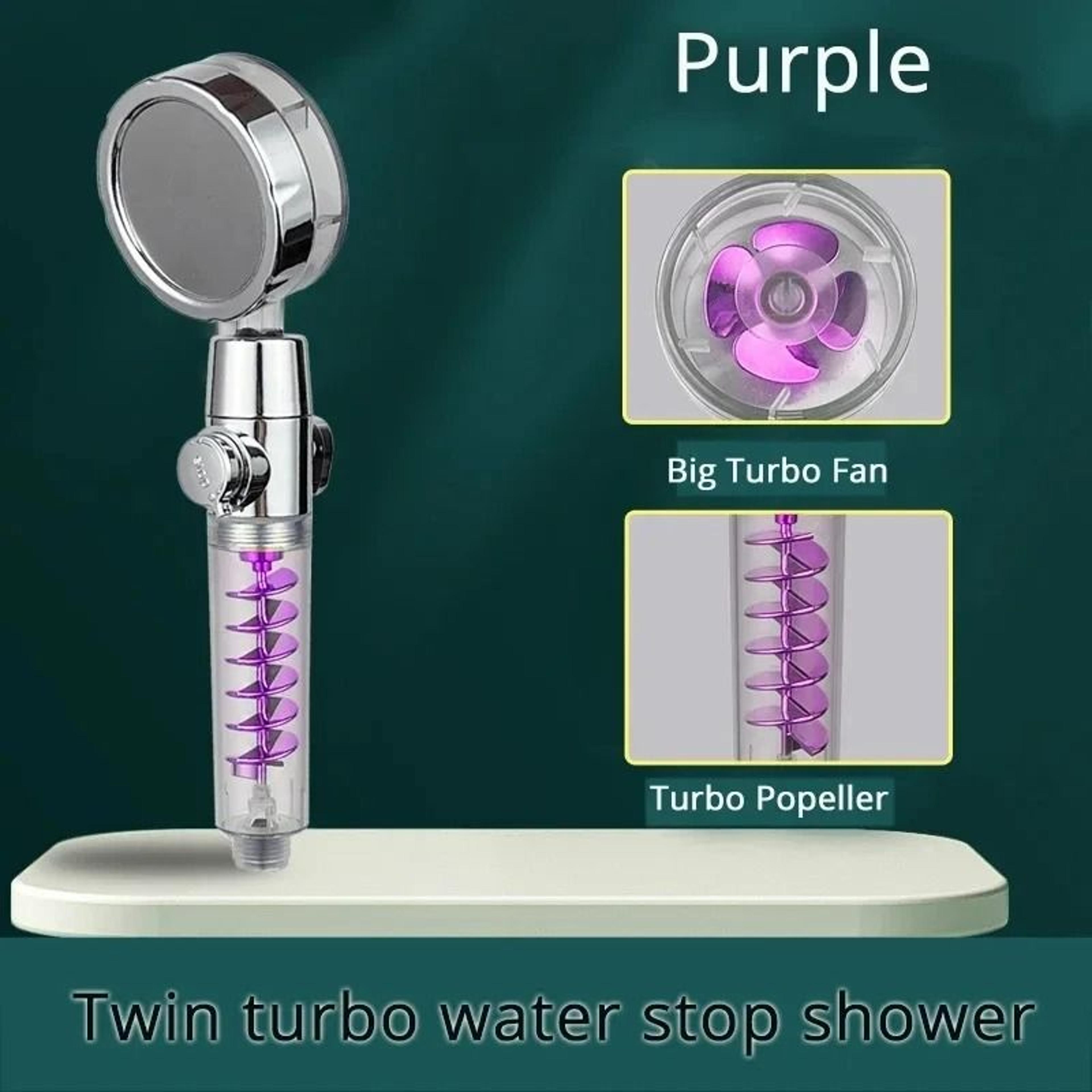 HighPressure WaterSaving Showerhead  OneKey Stop Pause Button  Massage Water Purifier 10
