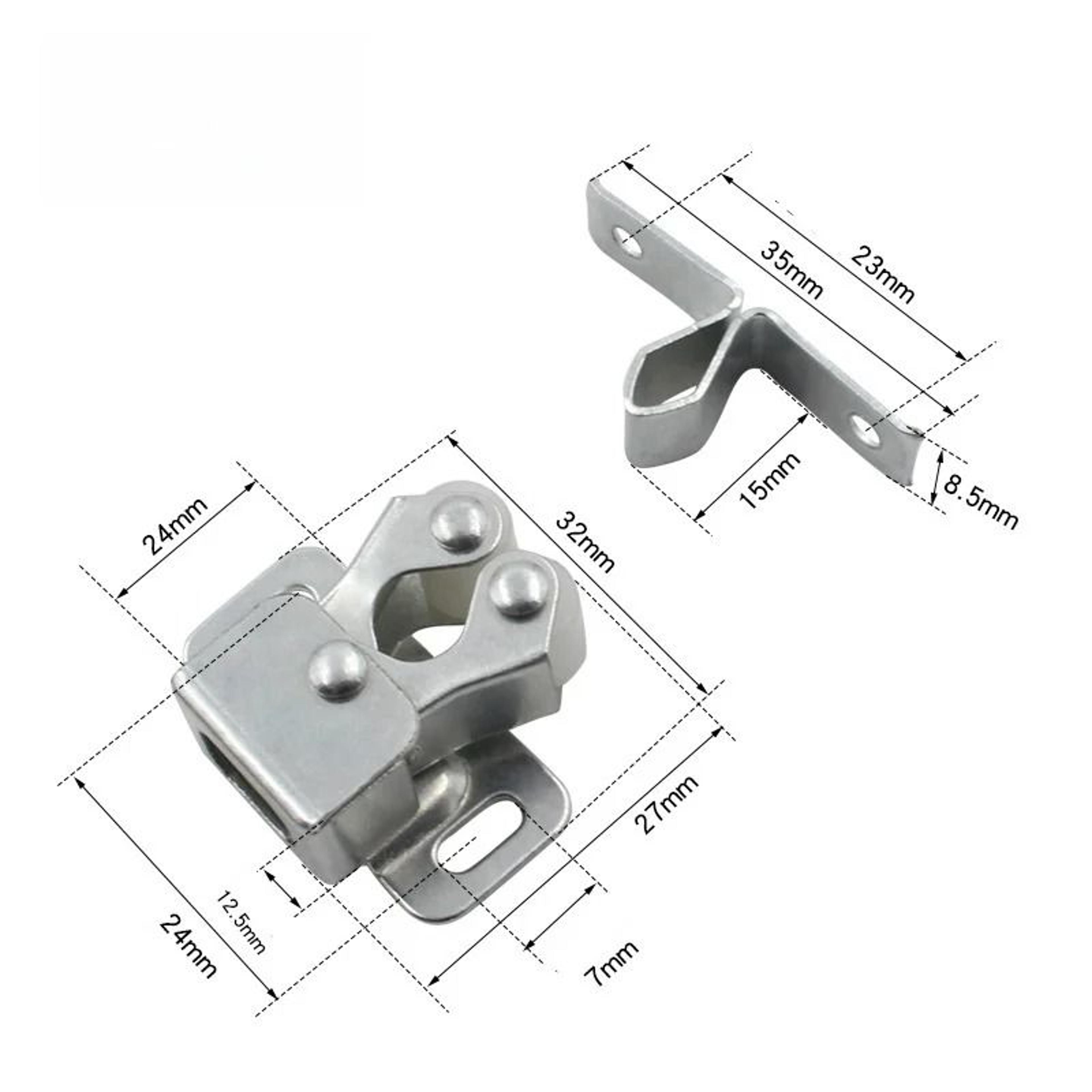 Double Roller Cabinet Catch Latches With Spear Strike  Press Lock Buckles For Wardrobe Cupboard  Cl 4