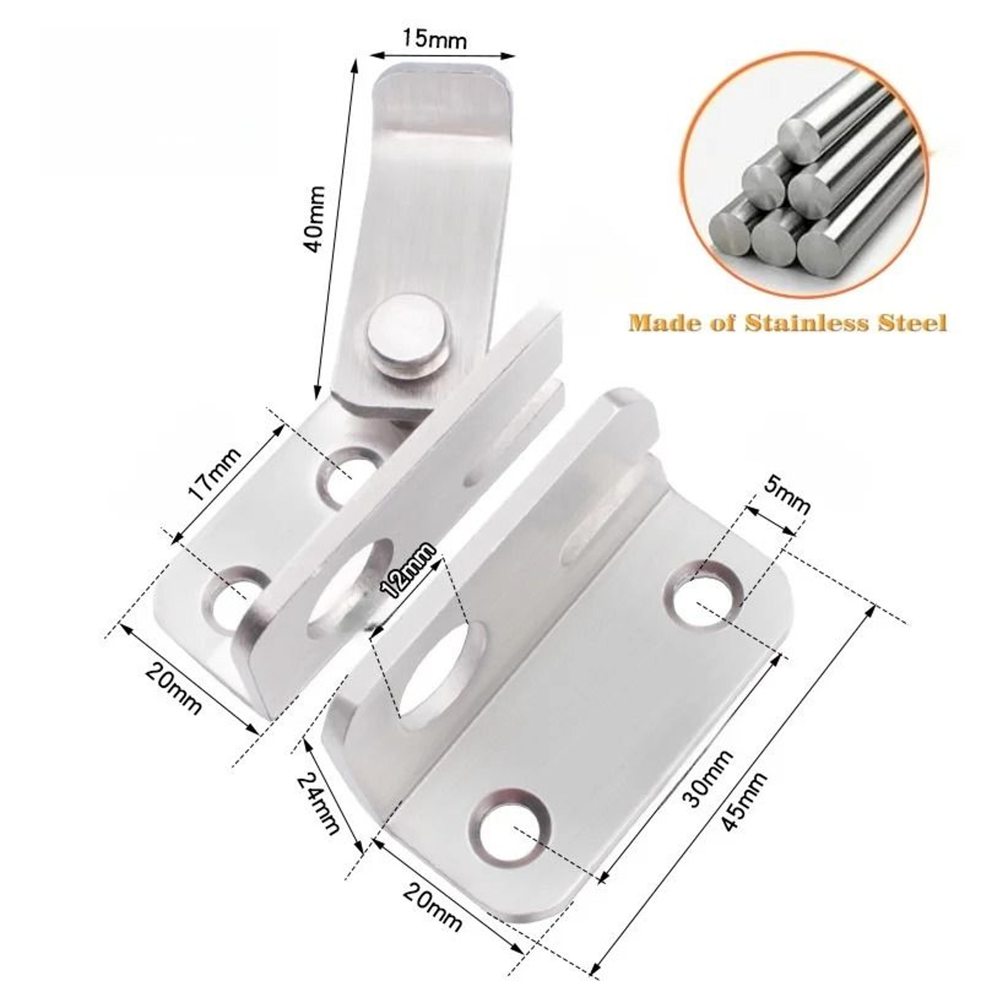 Stainless Steel Padlock Flip Latch  HeavyDuty Gate Slide Bolt Safety Catch For Barn Shed  Cabinet D 4