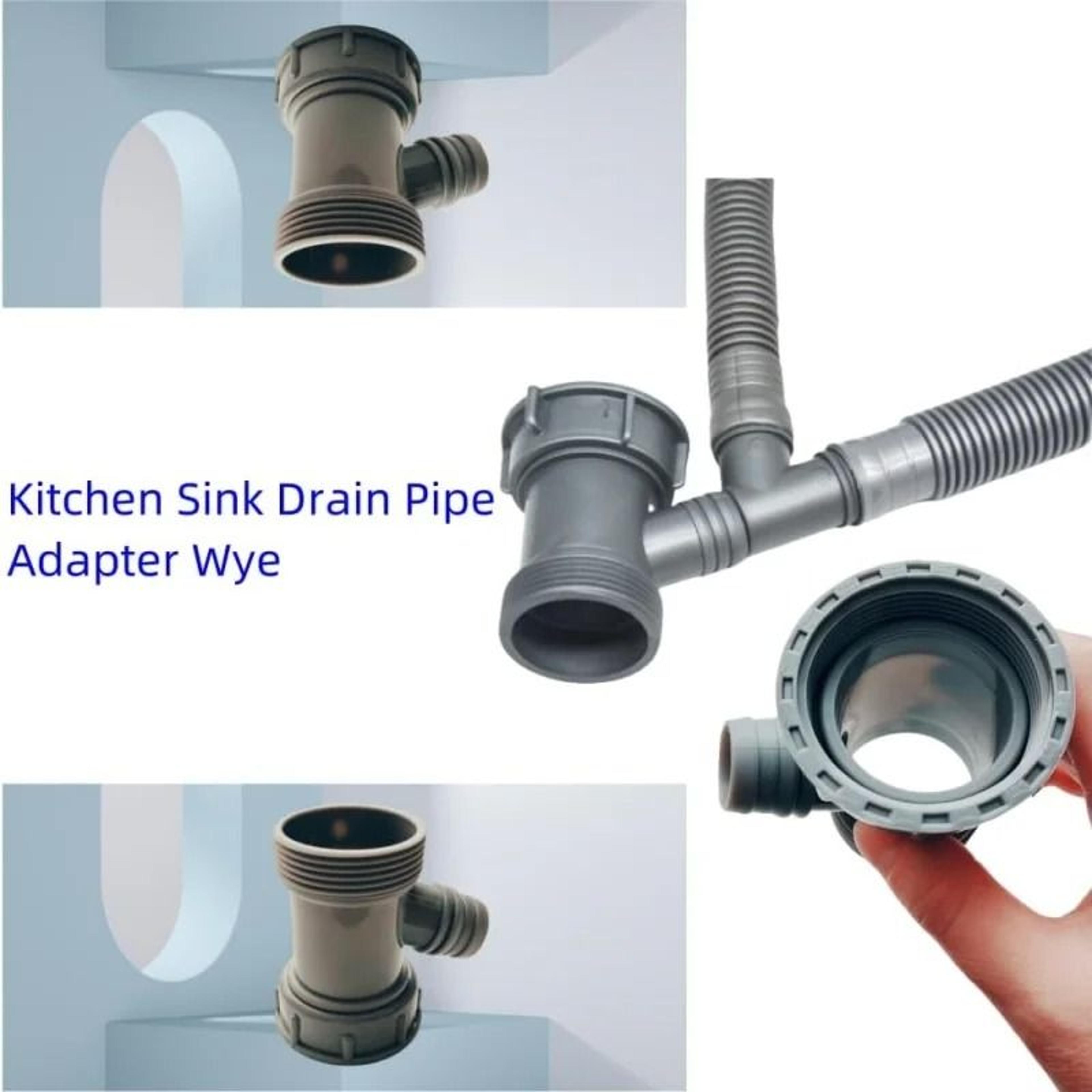 YShaped Kitchen Sink Drain Pipe Wye Adapter  Female To Male Thread Basin Sewer Branch Connector Fit 4