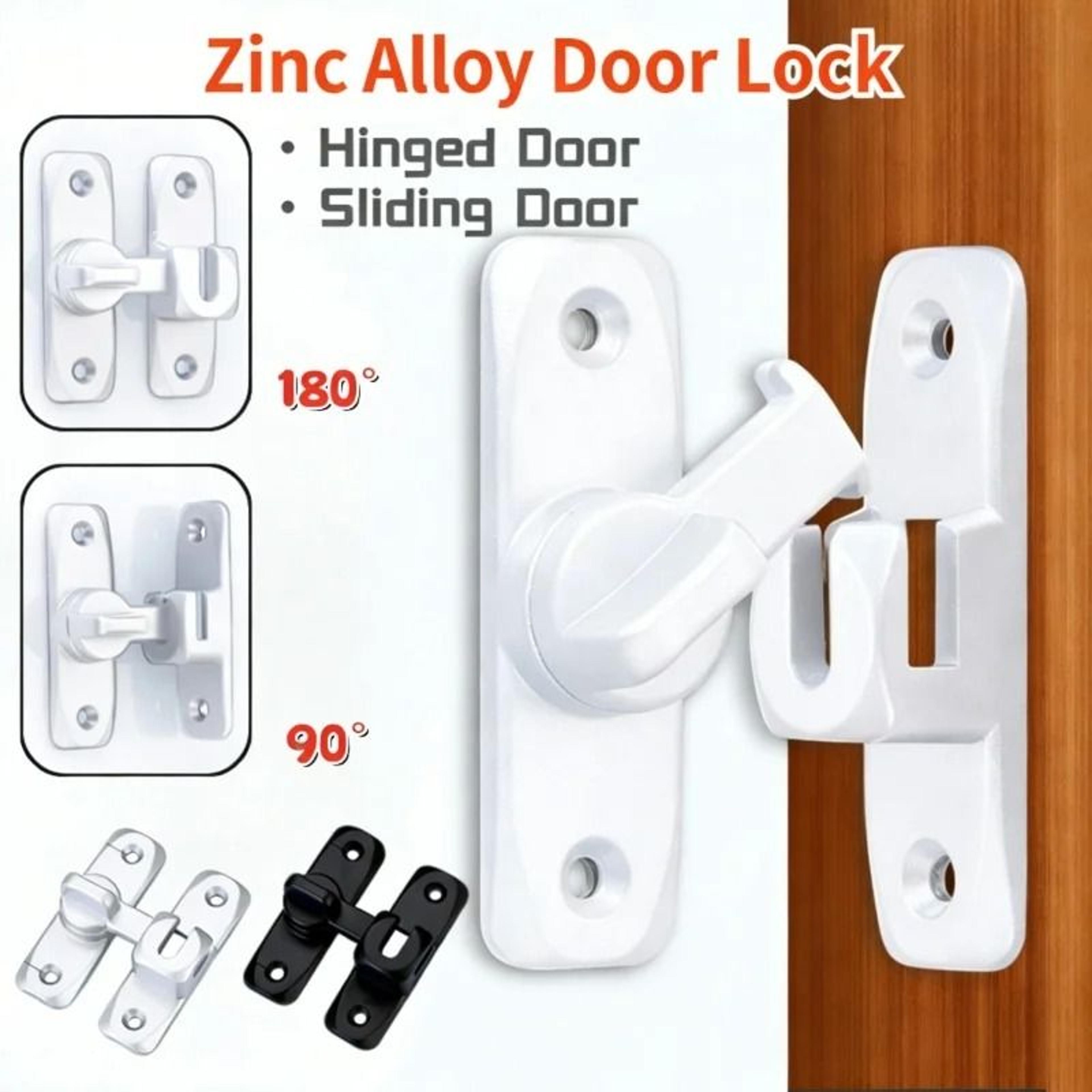 90/180 degree dual-angle hasp latch lock – heavy-duty anti-theft sliding barn door & cabinet bolt latch