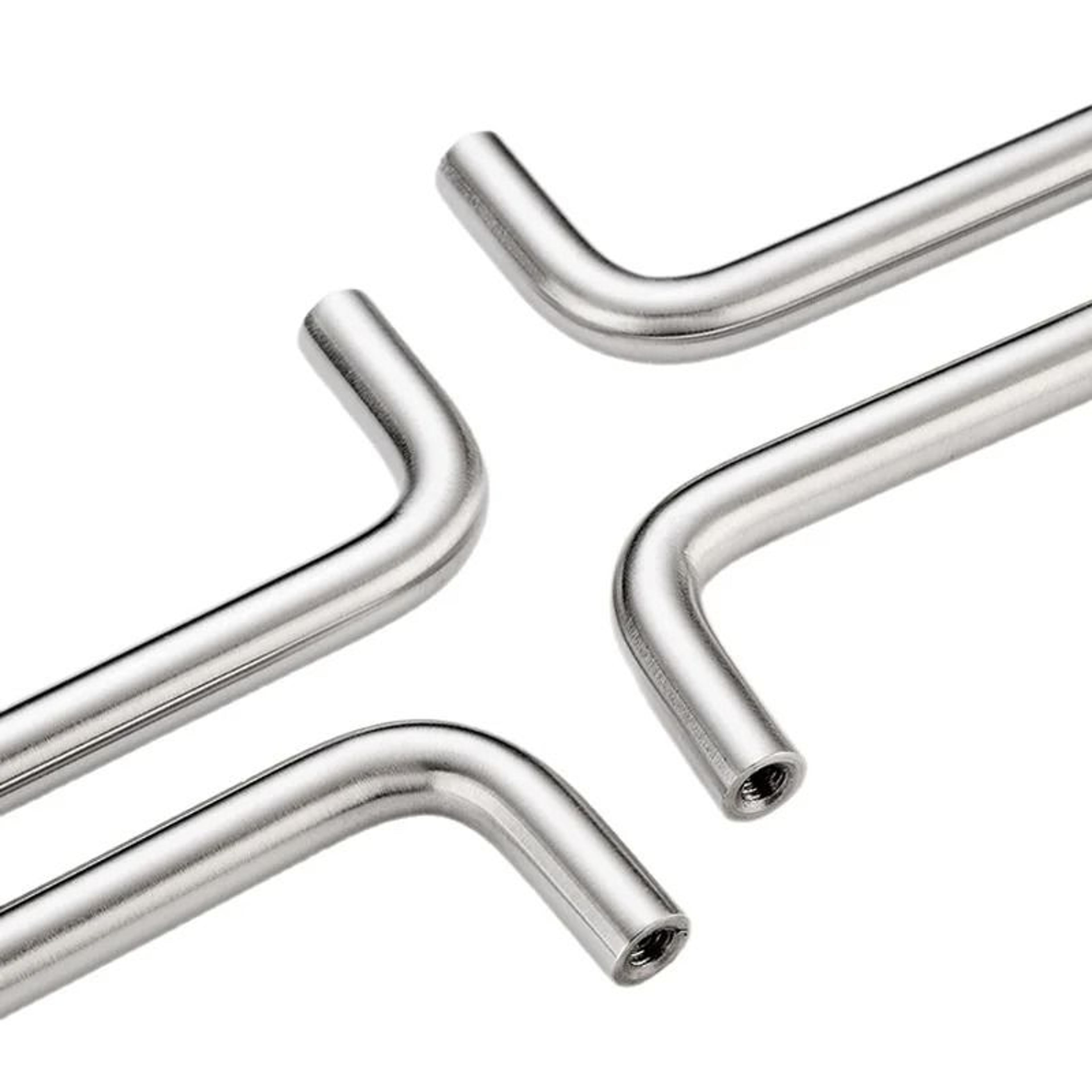 Solid Stainless Steel UType Cabinet Handles  Silver Wardrobe  Drawer Pull Knobs 64mm320mm 3