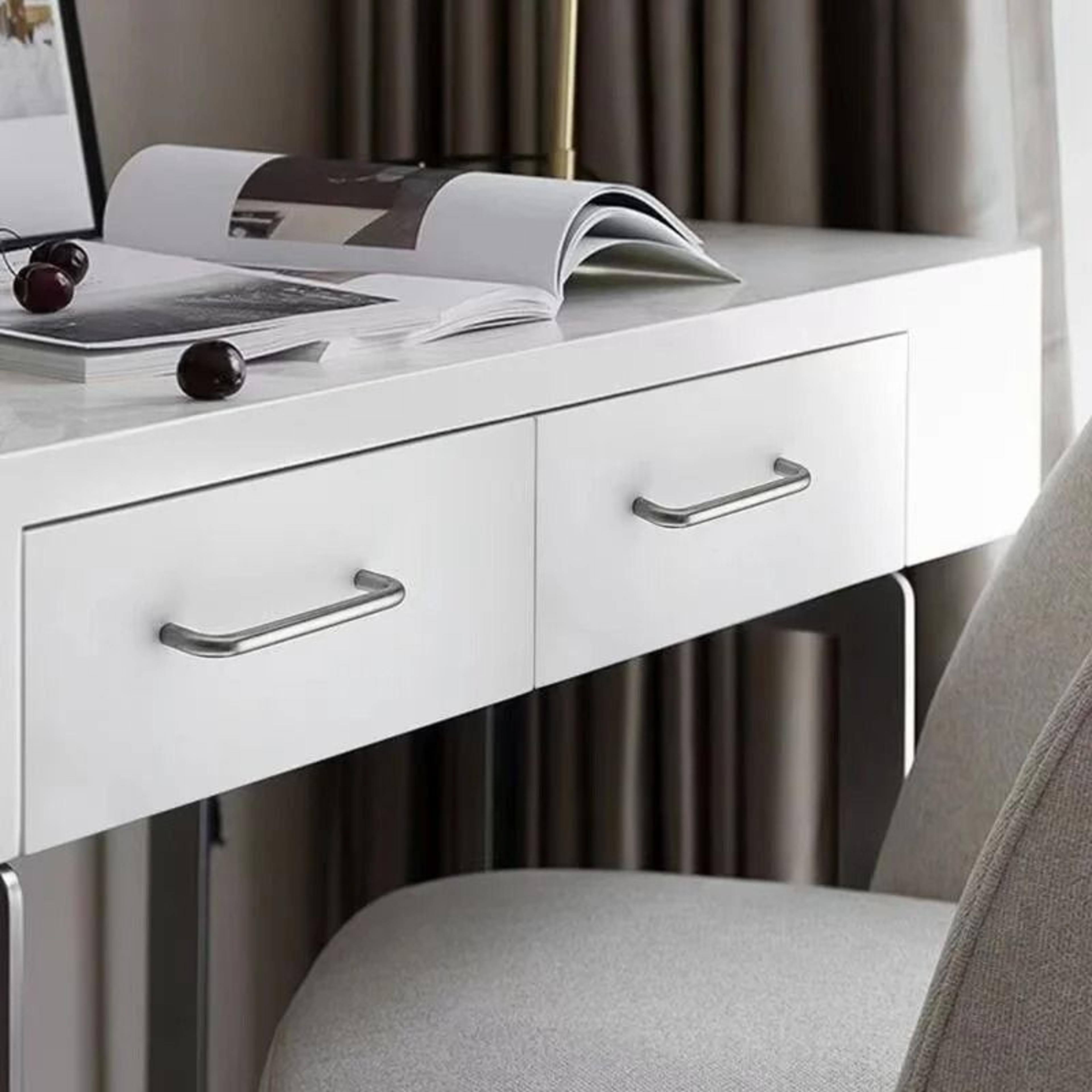 Solid Stainless Steel UType Cabinet Handles  Silver Wardrobe  Drawer Pull Knobs 64mm320mm 5