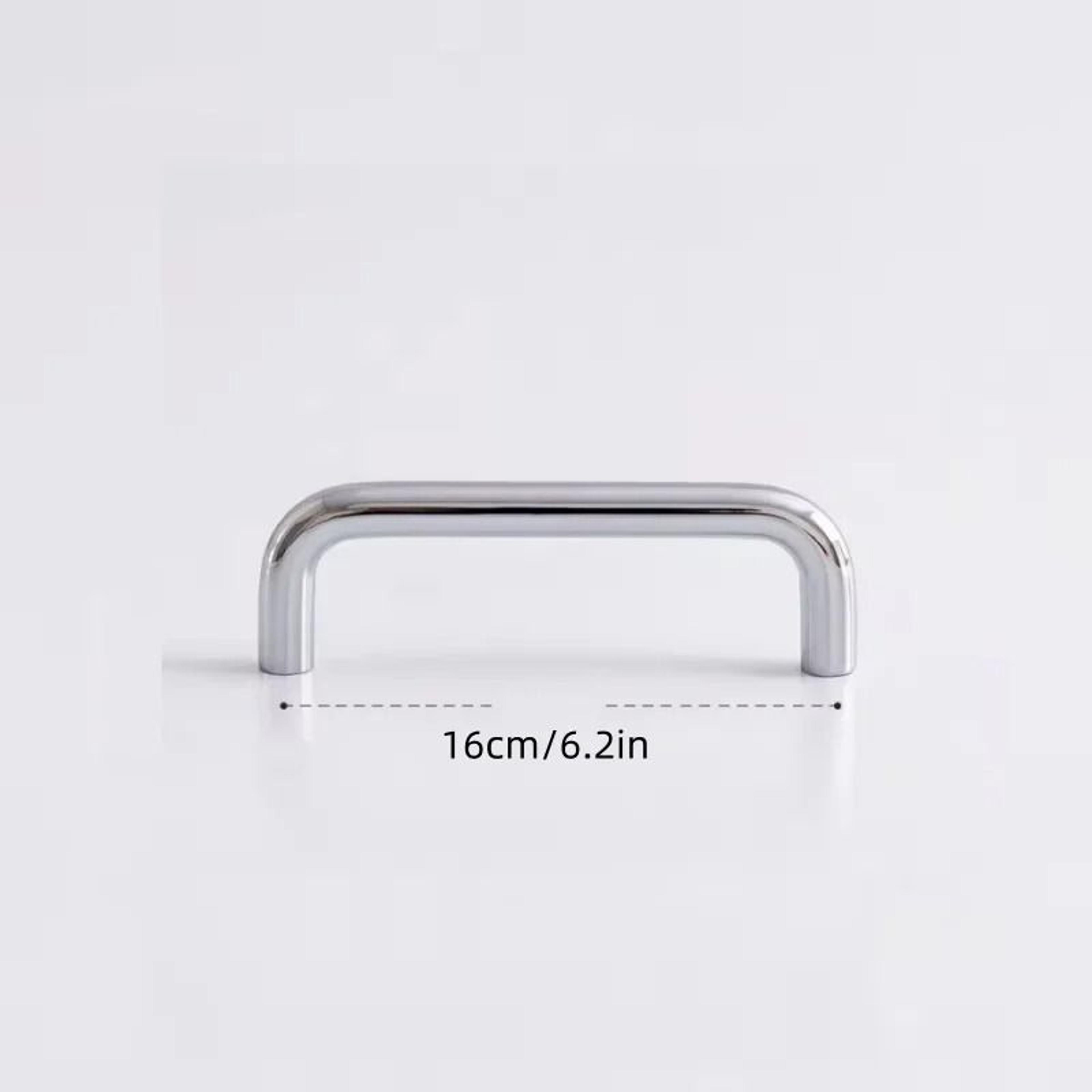 Solid Stainless Steel UType Cabinet Handles  Silver Wardrobe  Drawer Pull Knobs 64mm320mm 10
