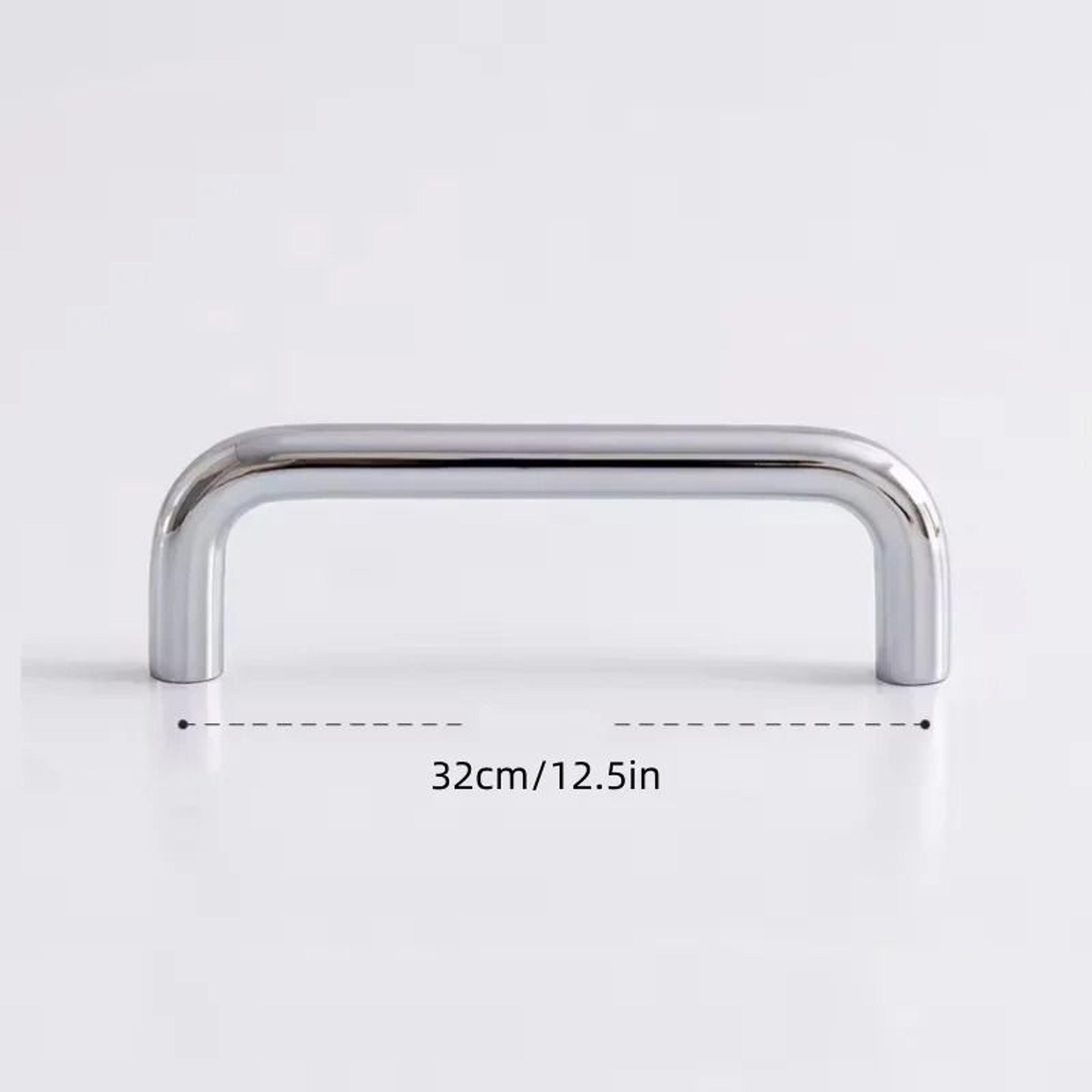 Solid Stainless Steel UType Cabinet Handles  Silver Wardrobe  Drawer Pull Knobs 64mm320mm 9
