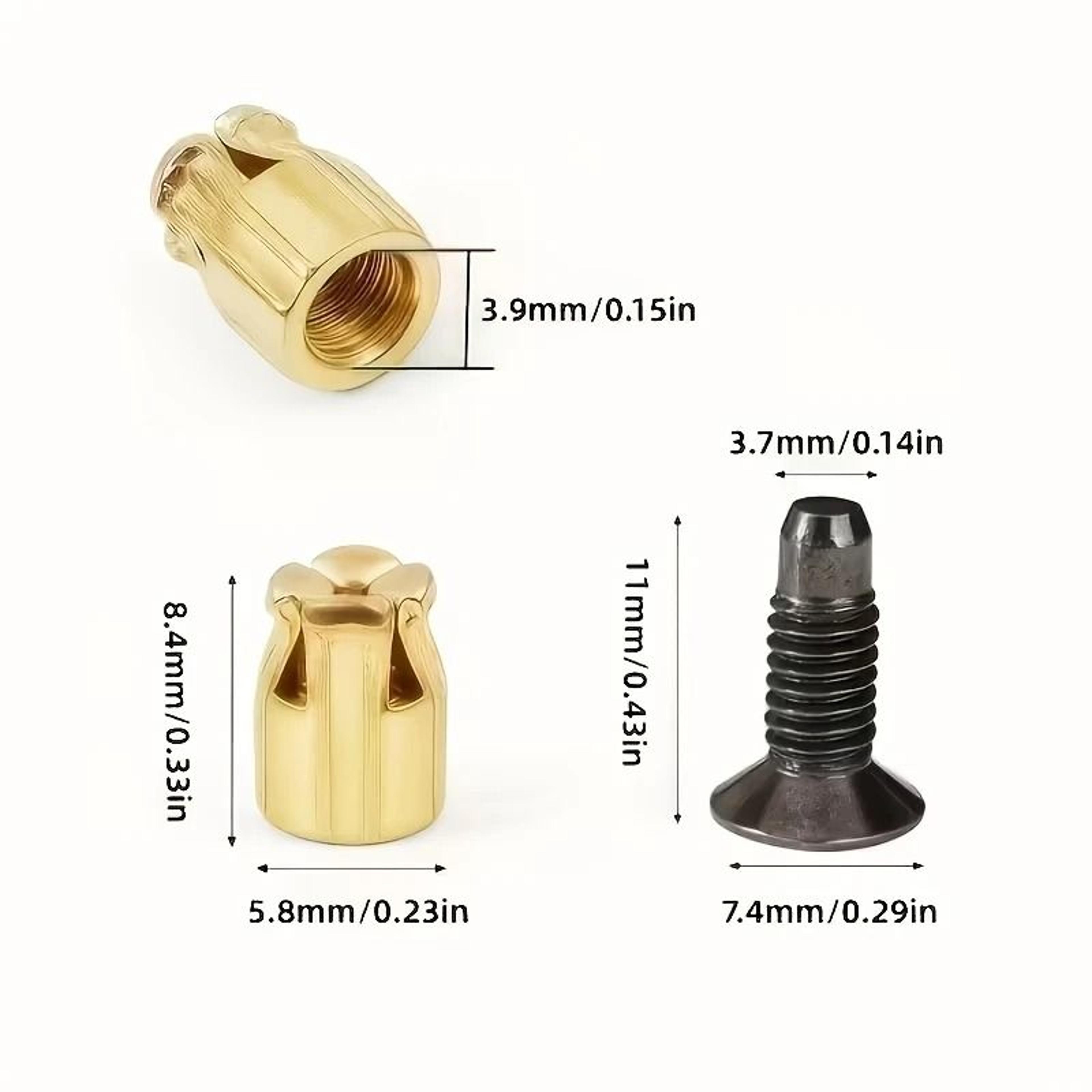 Hinge Repair Inserts Kit  Reusable PreEmbedded Fastener Inserts For Cabinet  Furniture Door Repair 4