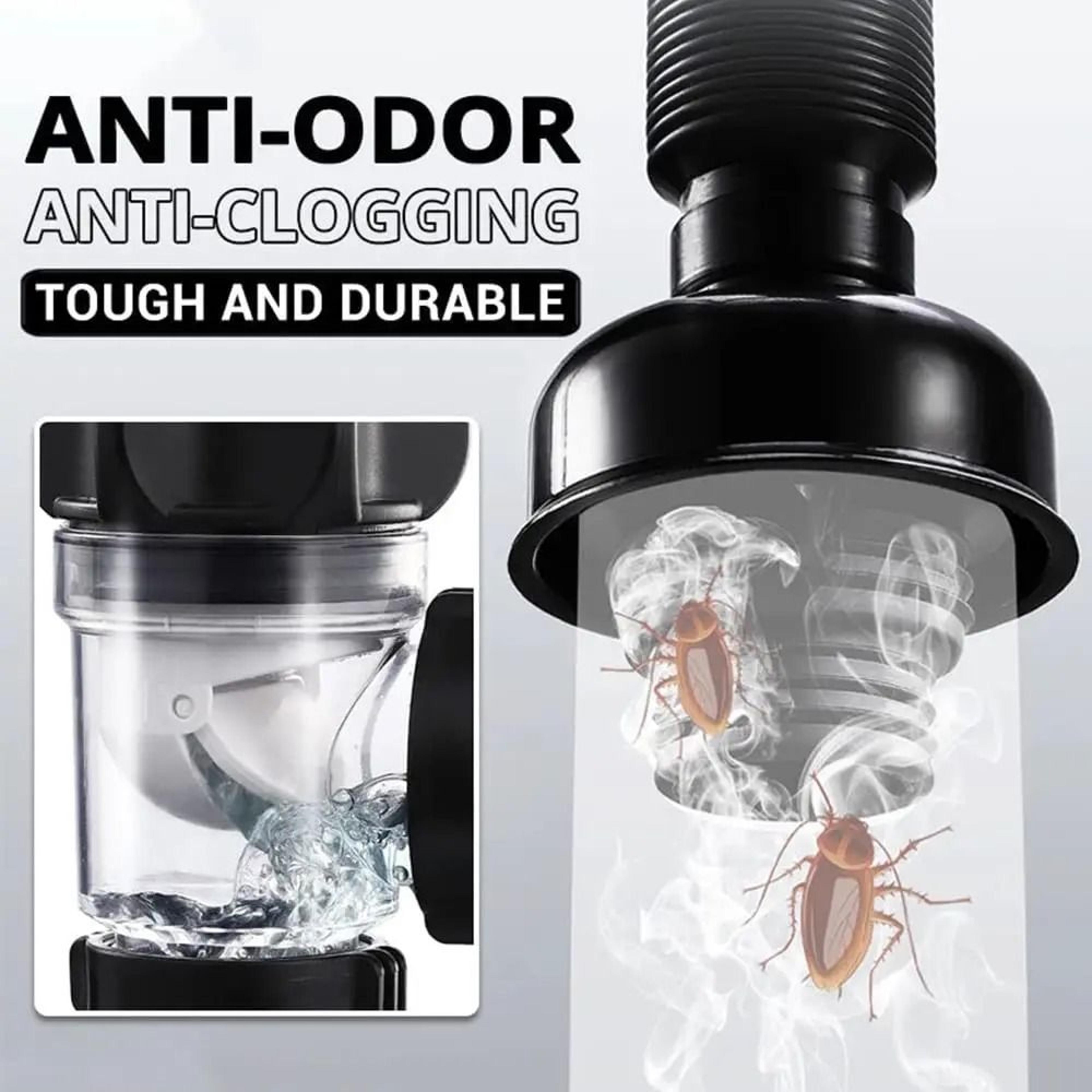 Universal FlipTop Kitchen Sink Drain  Retractable Deodorizing Downspout  Flexible AntiClogging Filt 4