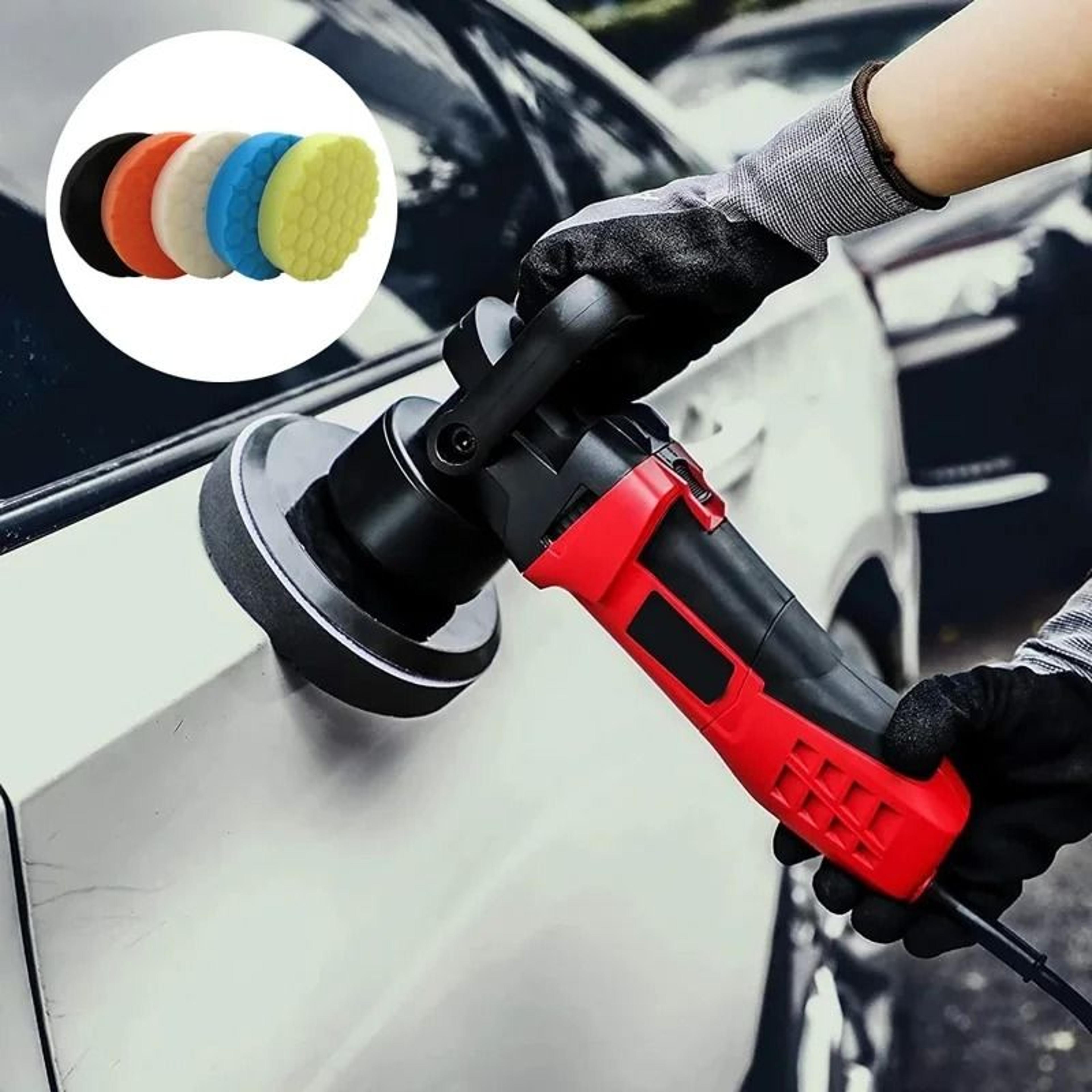 5Piece Car Polishing  Buffing Pad Kit  34567 Inch SelfAdhesive Sponge Waxing Pads For Auto Care 5