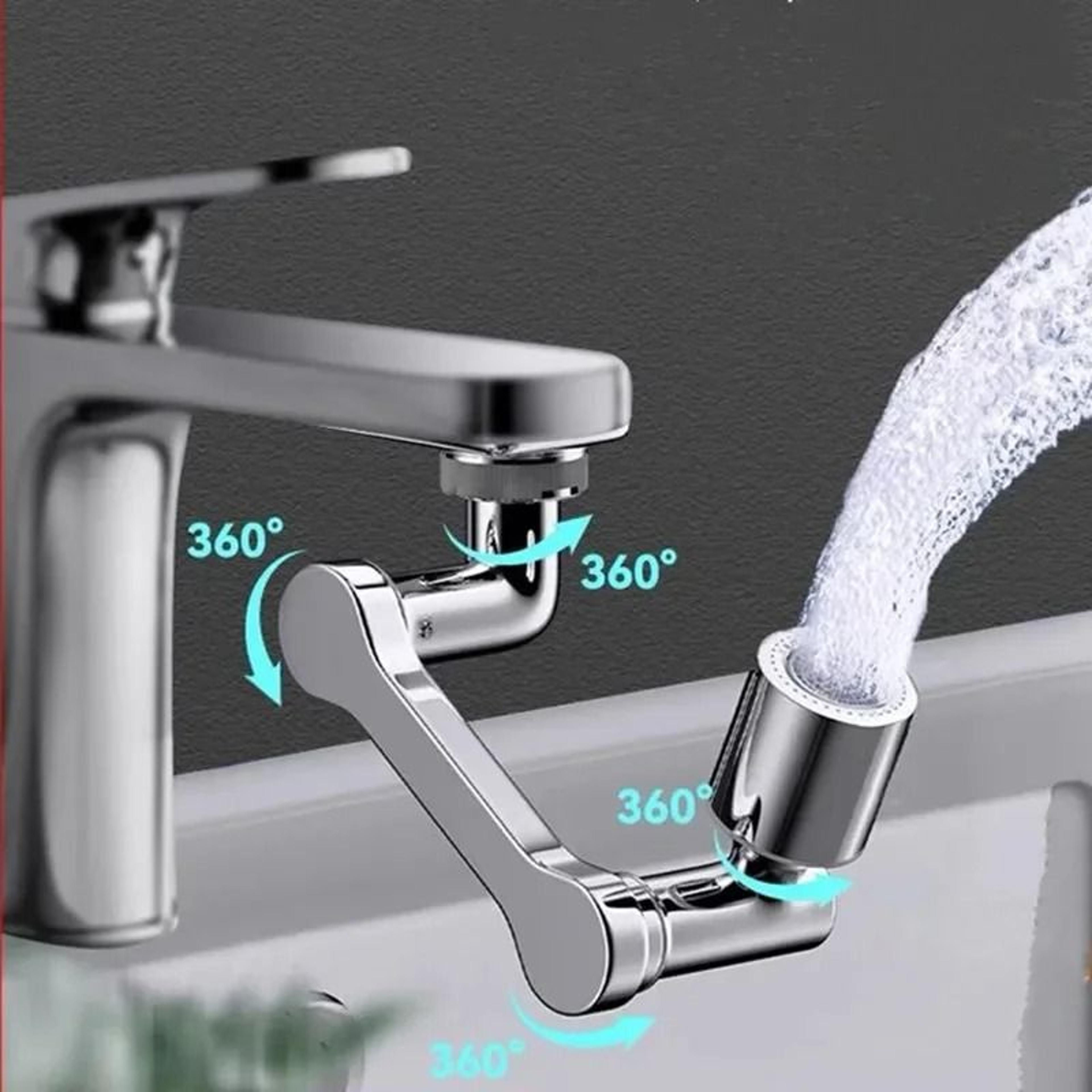 1080 Rotating Stainless Steel Robotic Arm Faucet Extender  DualMode Swivel Faucet Aerator Nozzle 3