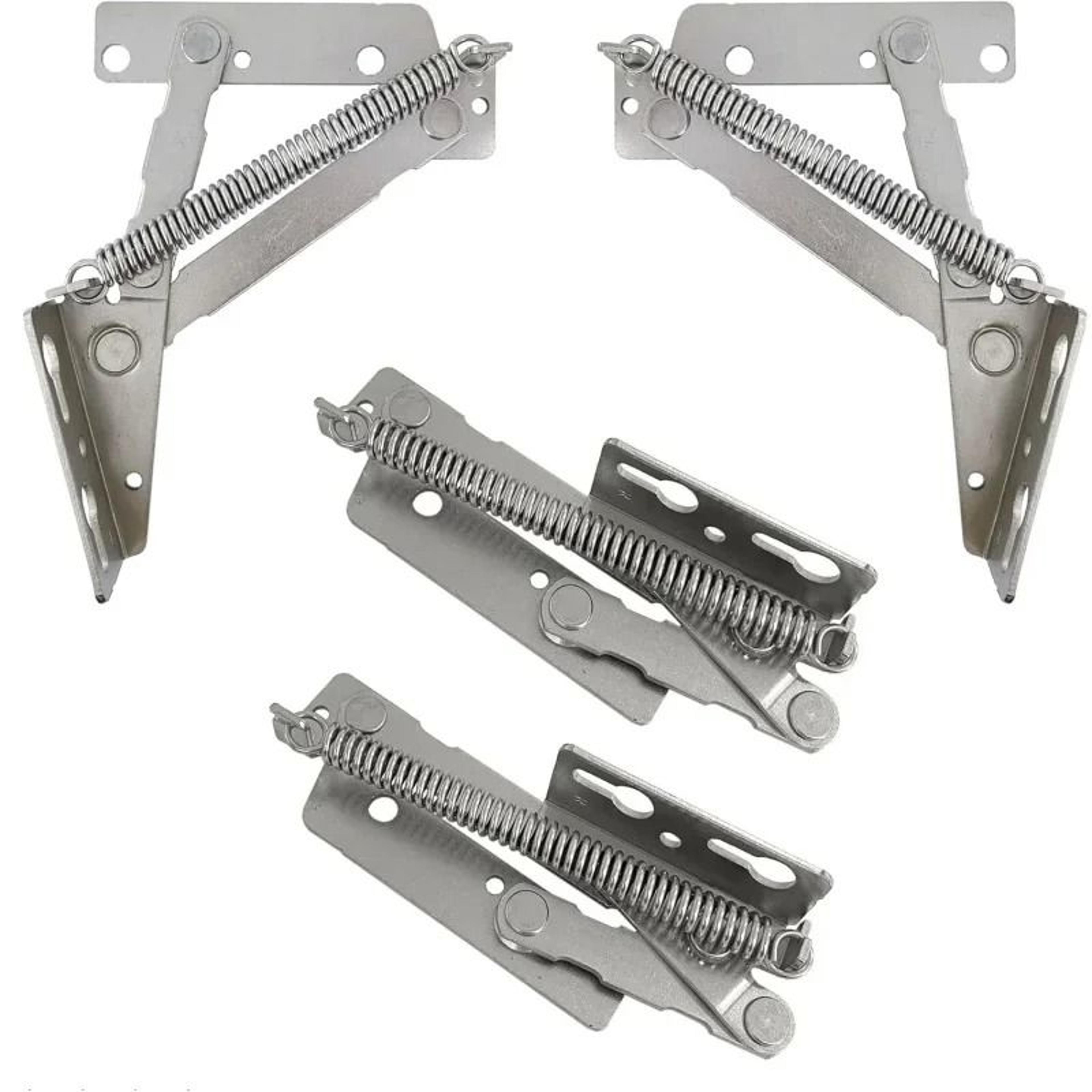 2Piece 80Degree Spring Hinges Set  Cabinet Door Foldable Lifting Brackets  Sofa Sprung Lifters 4