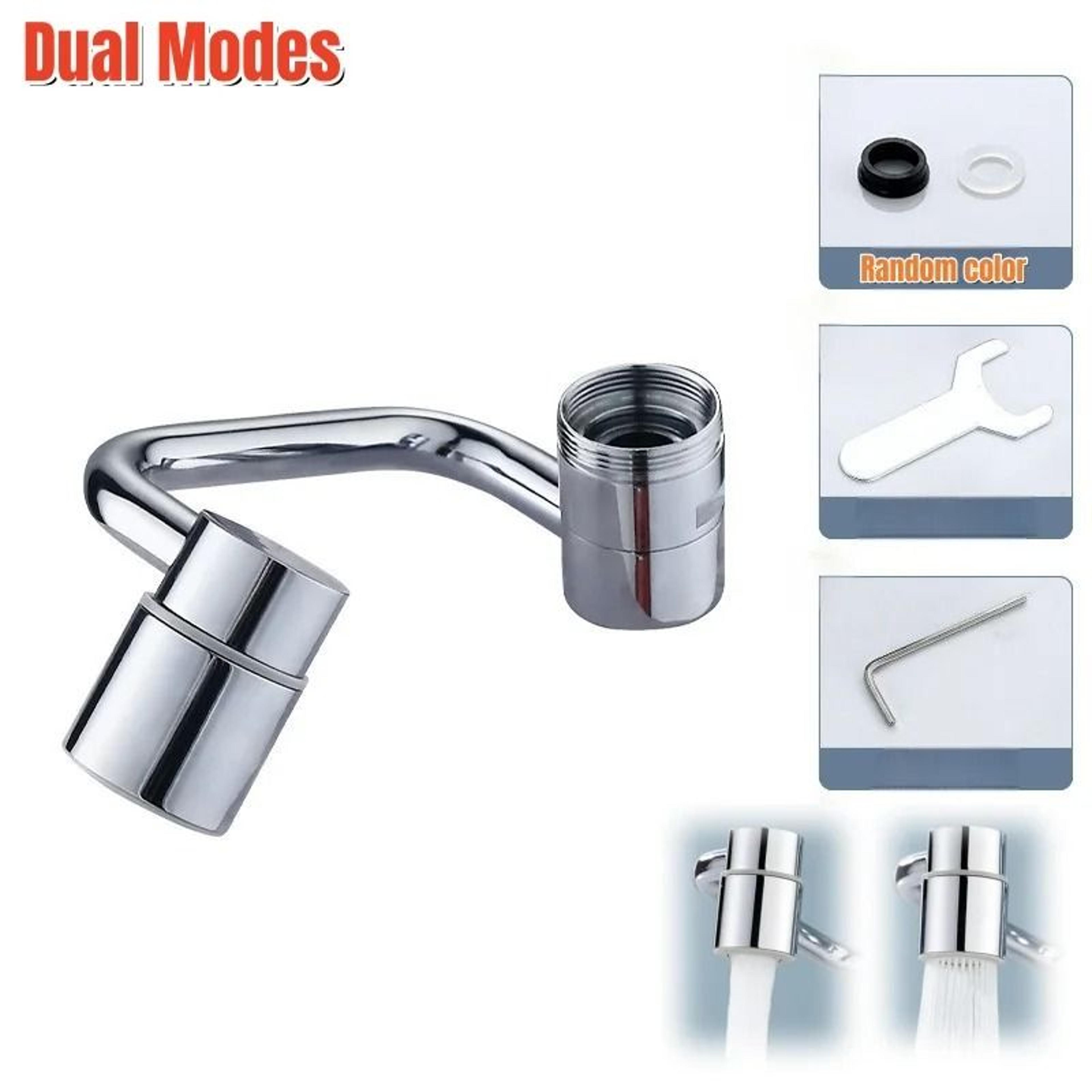 1080 Swivel UShaped Alloy Faucet Extender  DualMode Splash Filter  Water Spray Attachment 7