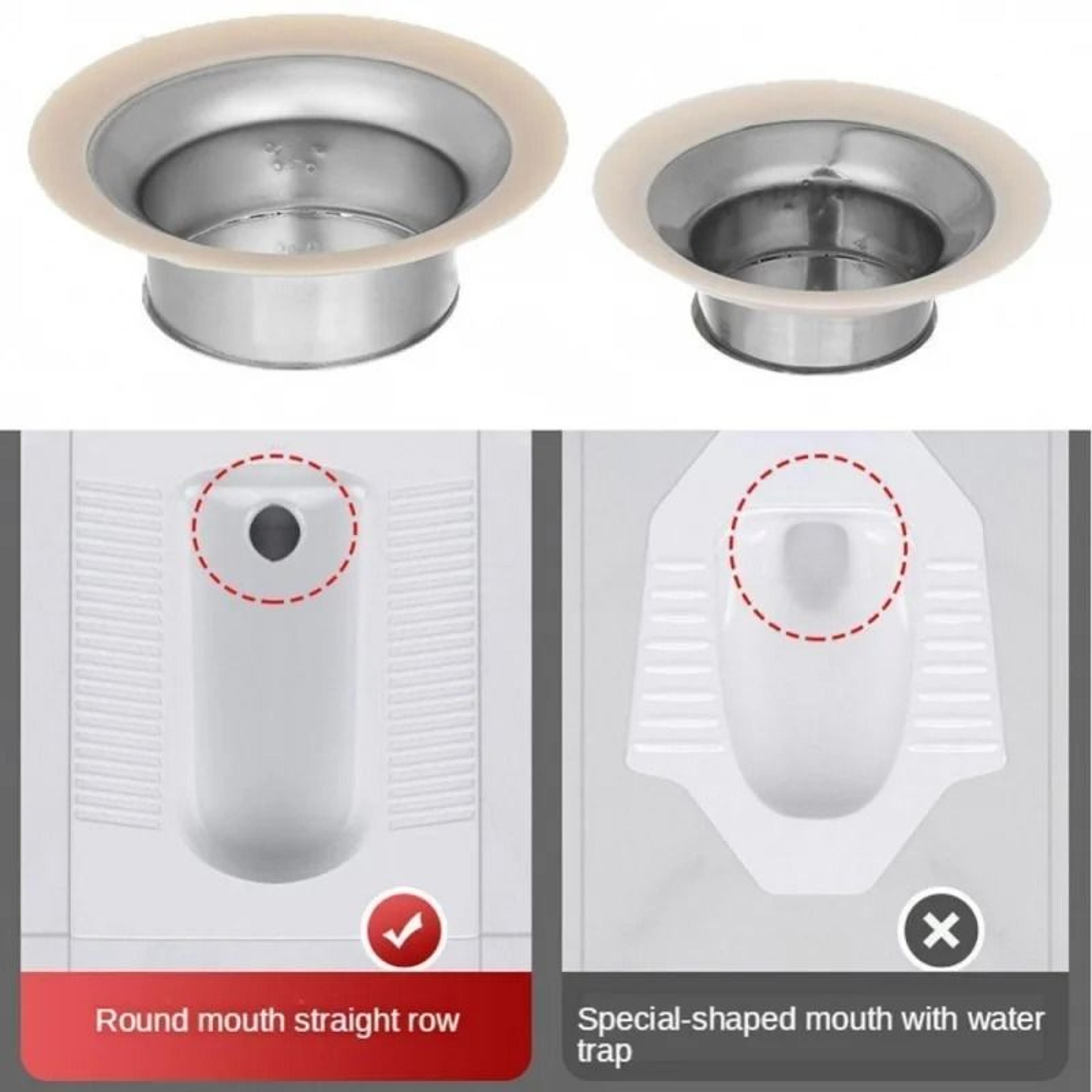 304 Stainless Steel Toilet Drain Odor Stopper  AntiSmell  AntiInsect Squatting Pan Plug 5
