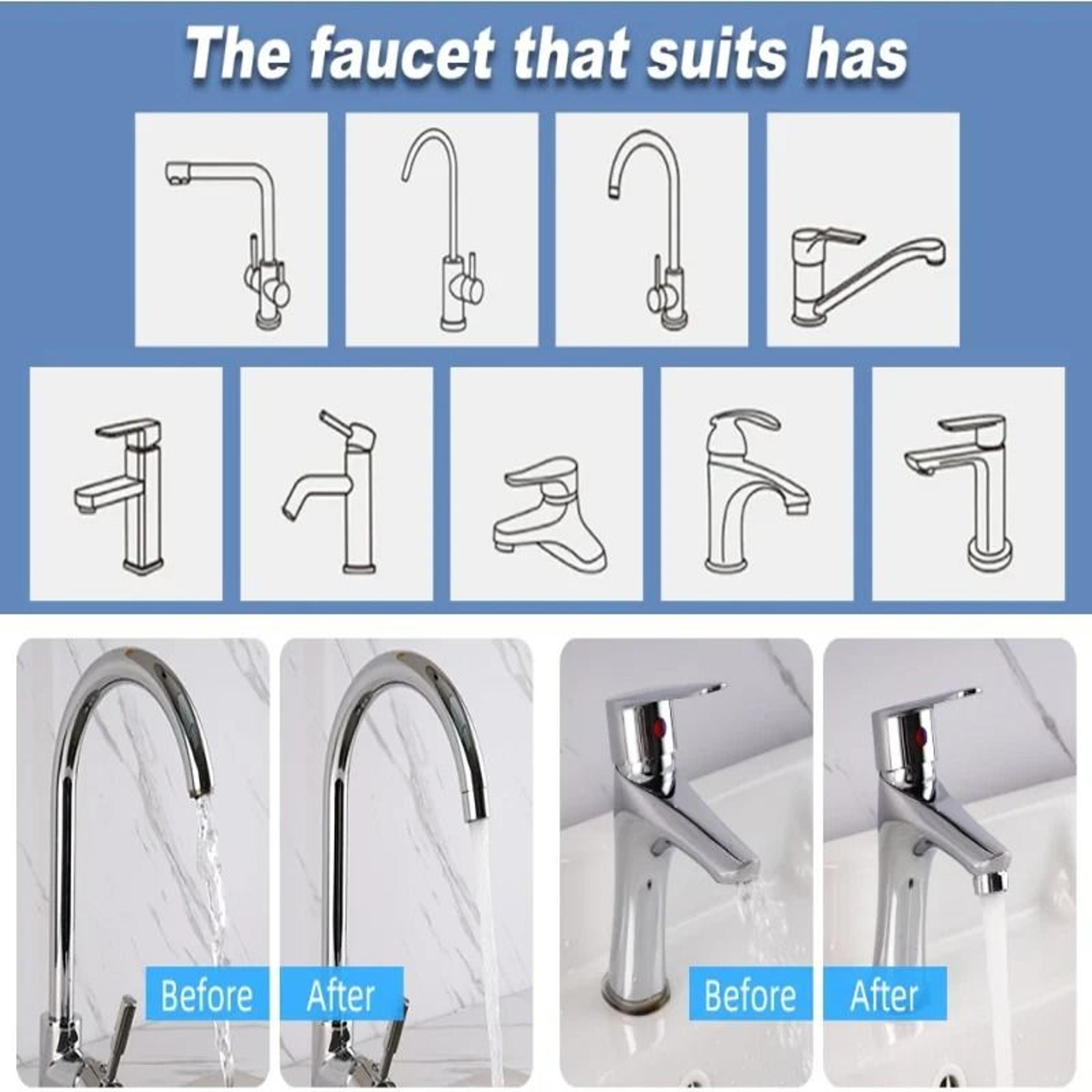 3Pack Brass WaterSaving Faucet Aerators  M22M24 Thread Replaceable Filter Nozzle Set 5
