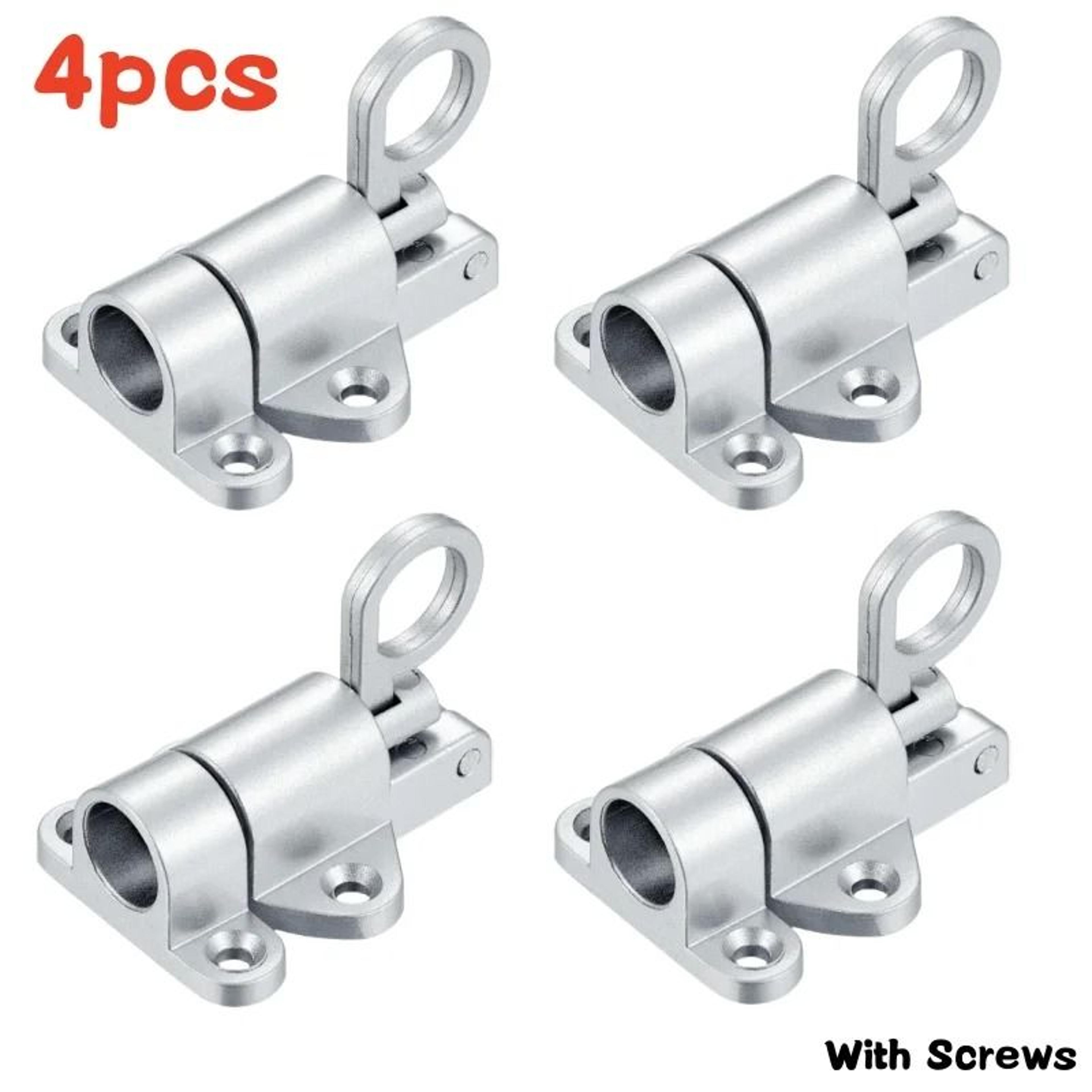 4Pack Aluminum Alloy SelfClosing Latches  Automatic Spring Bounce Door  Window Security Bolt Lock 11